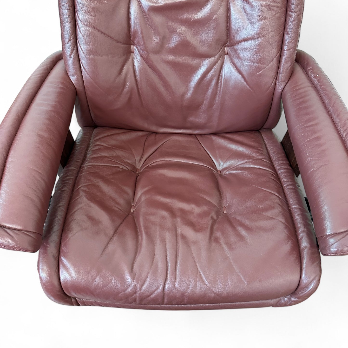Maroon Ekornes 'Stressless' Leather Recliner Chair