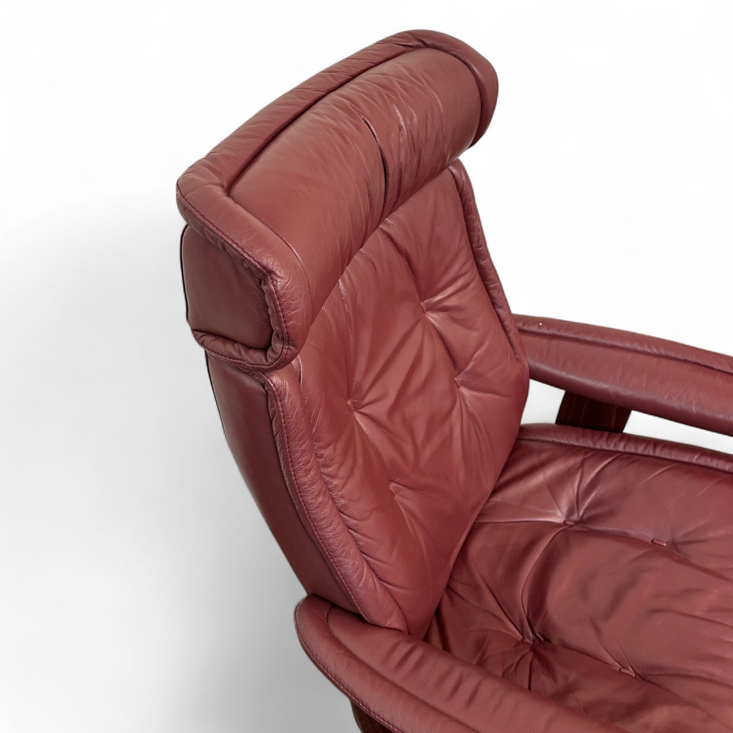 Maroon Ekornes 'Stressless' Leather Recliner Chair