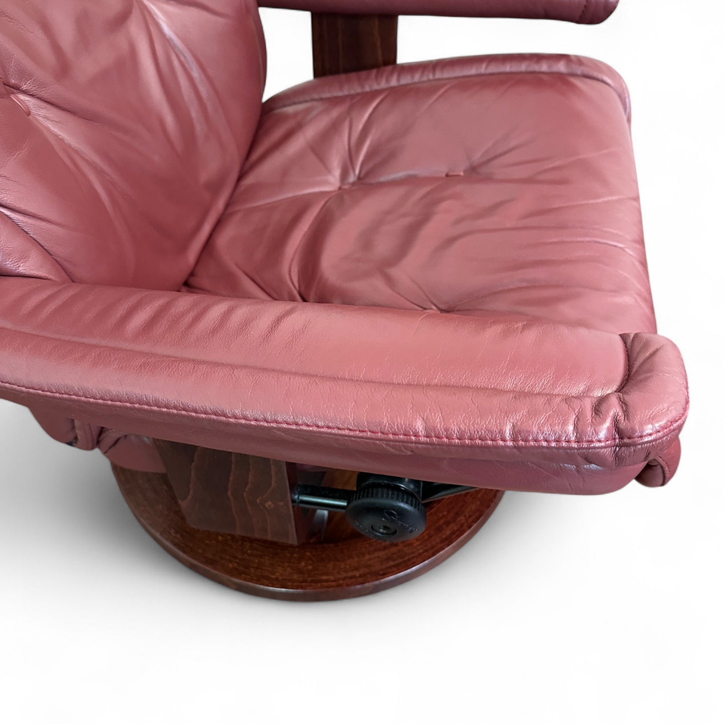 Maroon Ekornes 'Stressless' Leather Recliner Chair