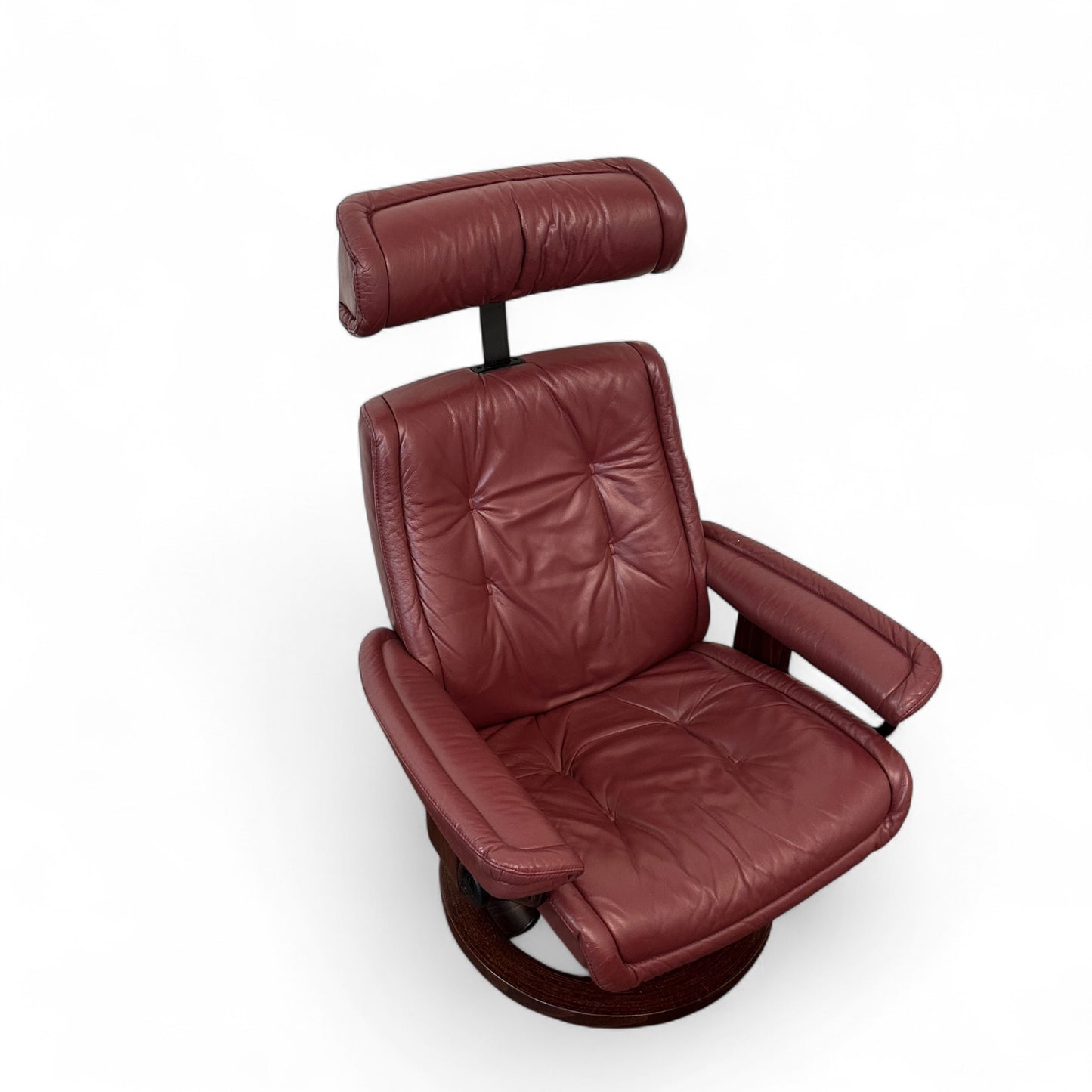 Maroon Ekornes 'Stressless' Leather Recliner Chair