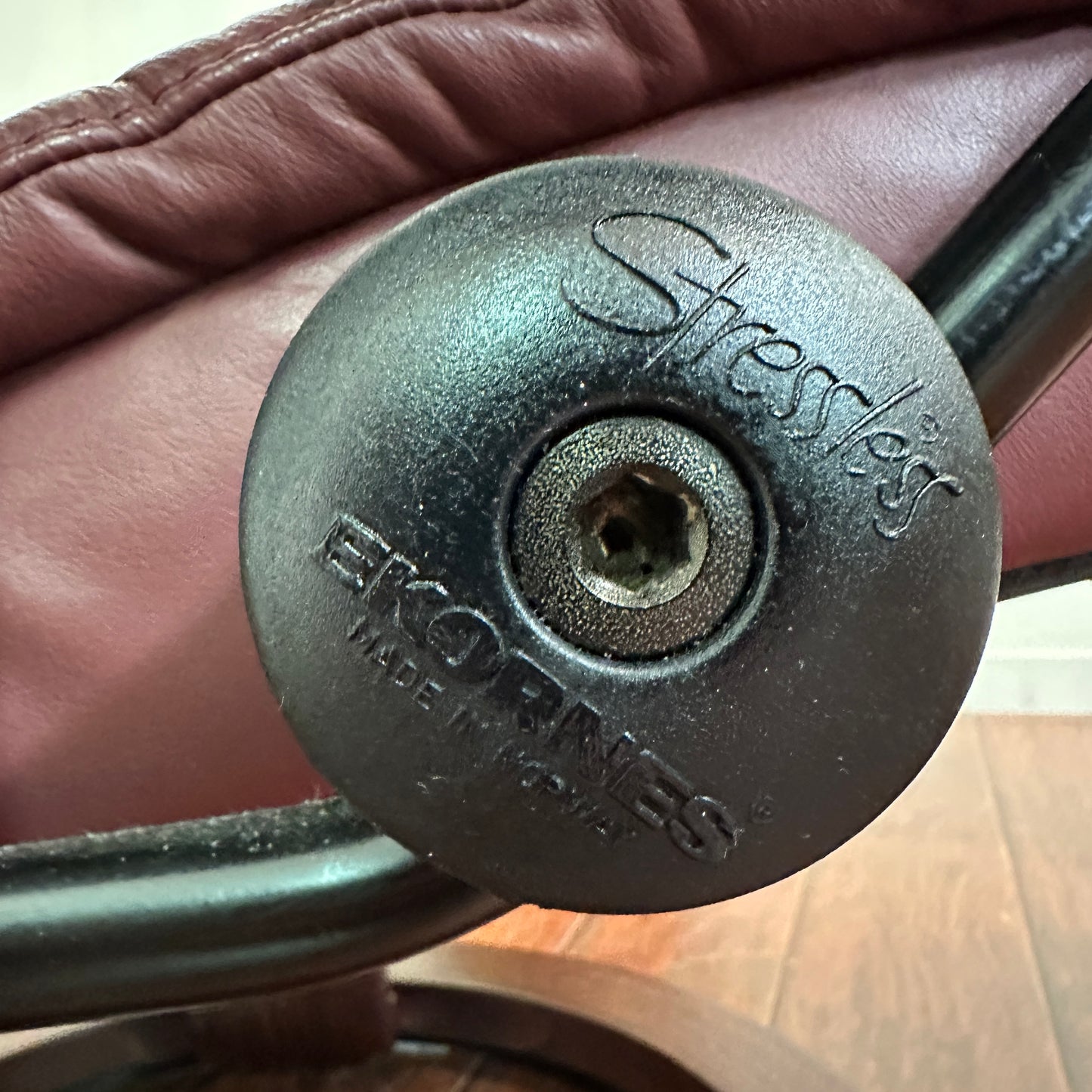 Maroon Ekornes 'Stressless' Leather Recliner Chair