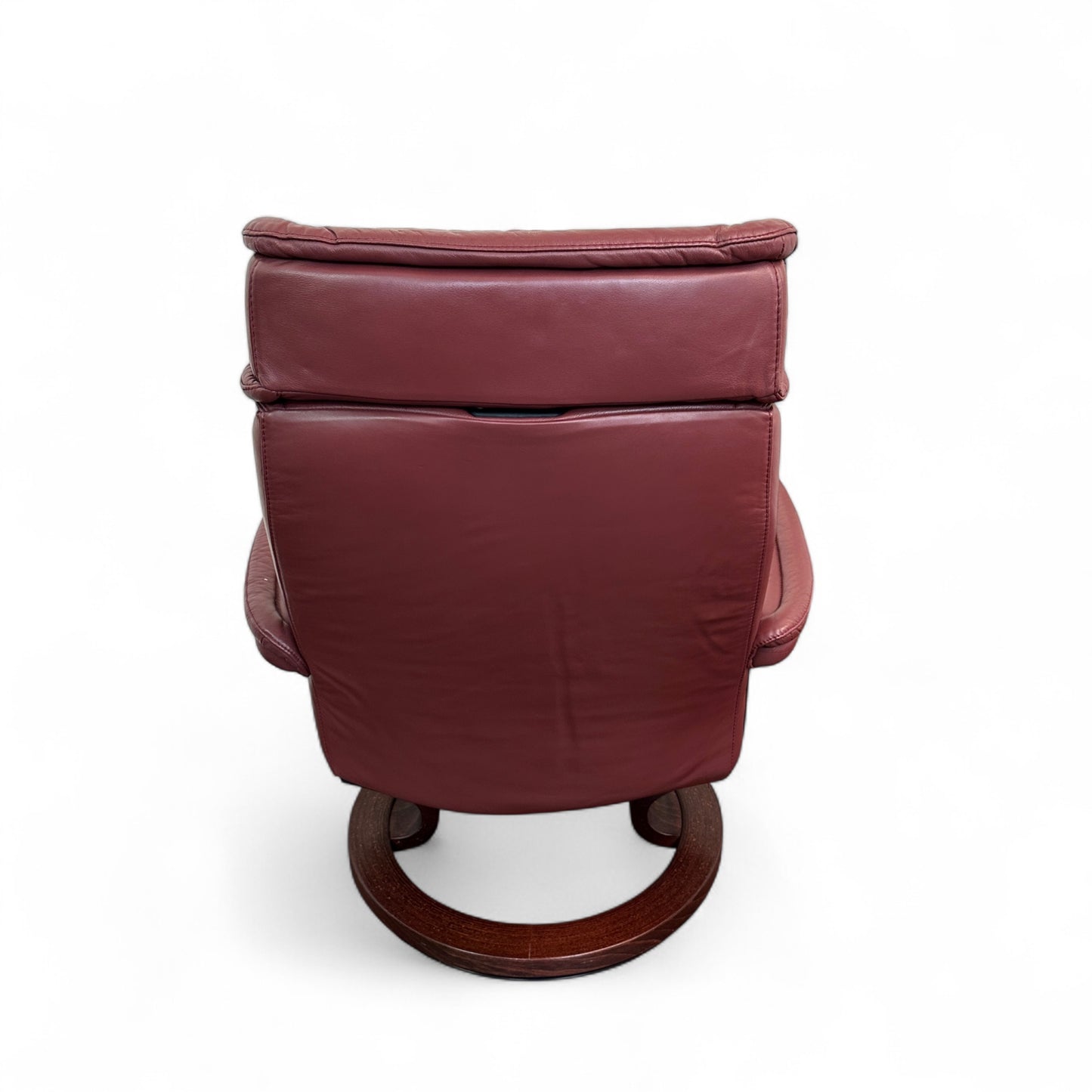 Maroon Ekornes 'Stressless' Leather Recliner Chair