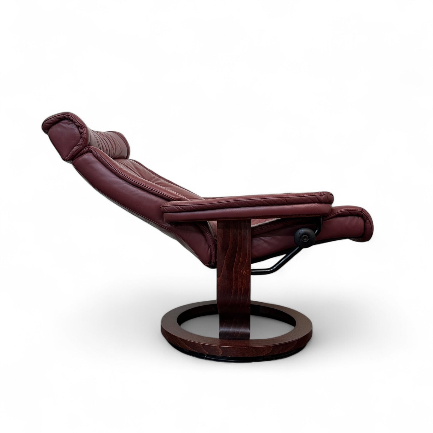 Maroon Ekornes 'Stressless' Leather Recliner Chair