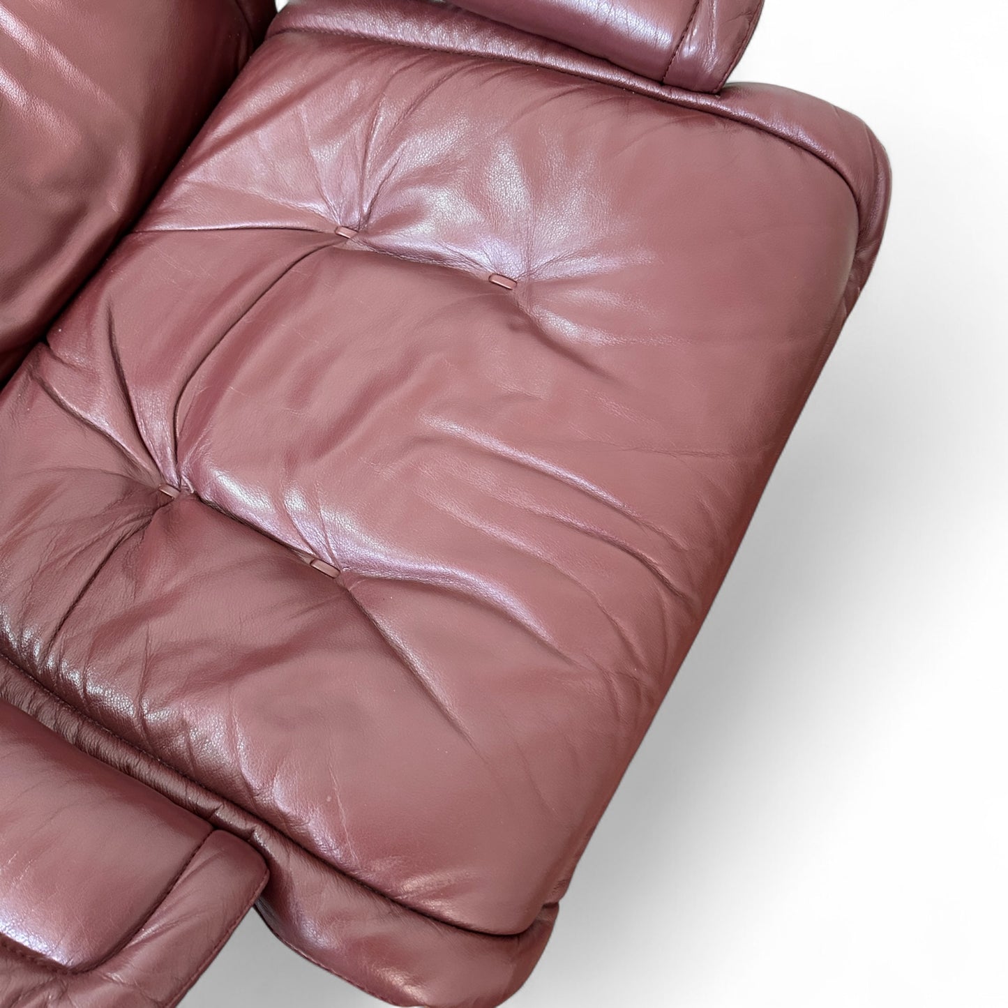 Maroon Ekornes 'Stressless' Leather Recliner Chair