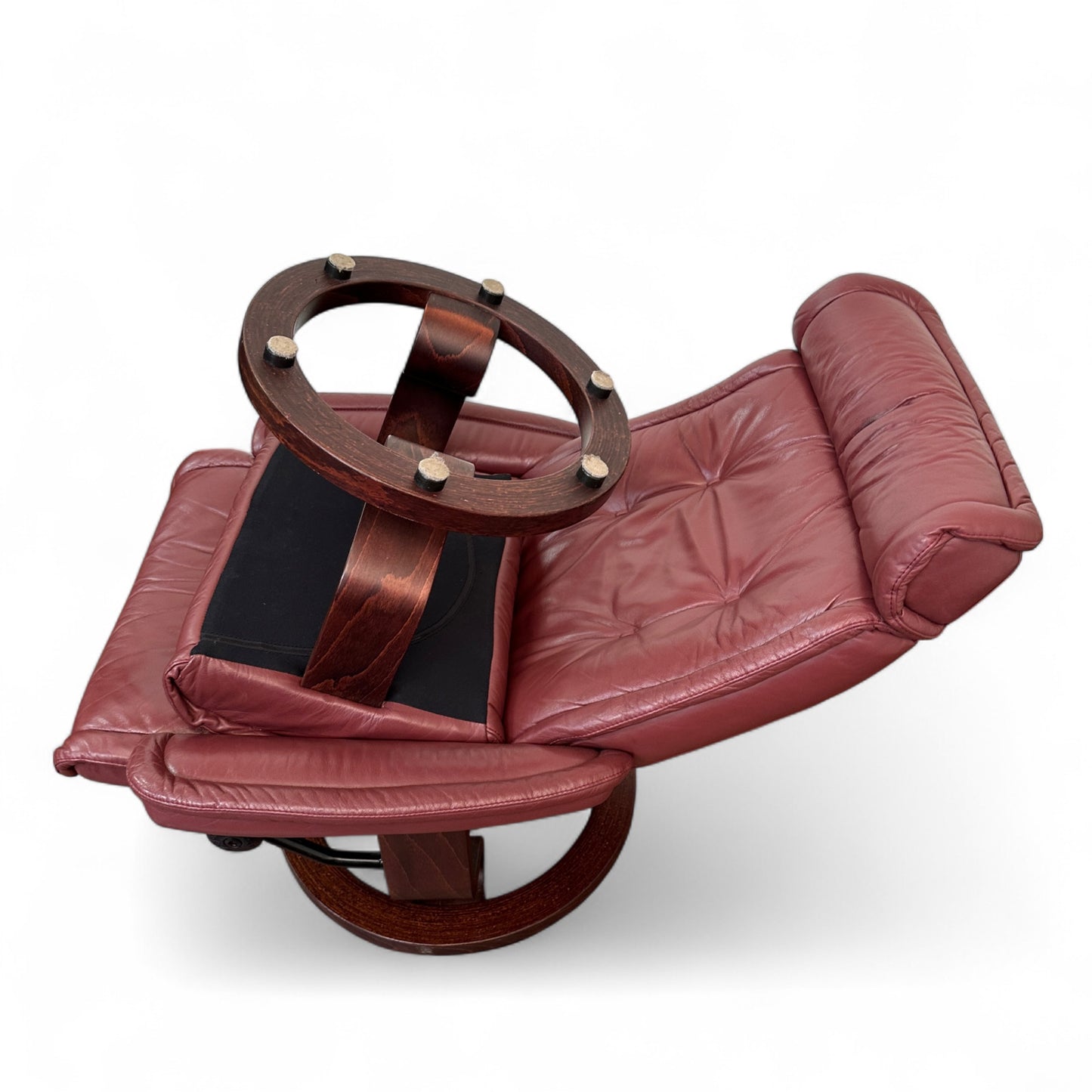 Maroon Ekornes 'Stressless' Leather Recliner Chair