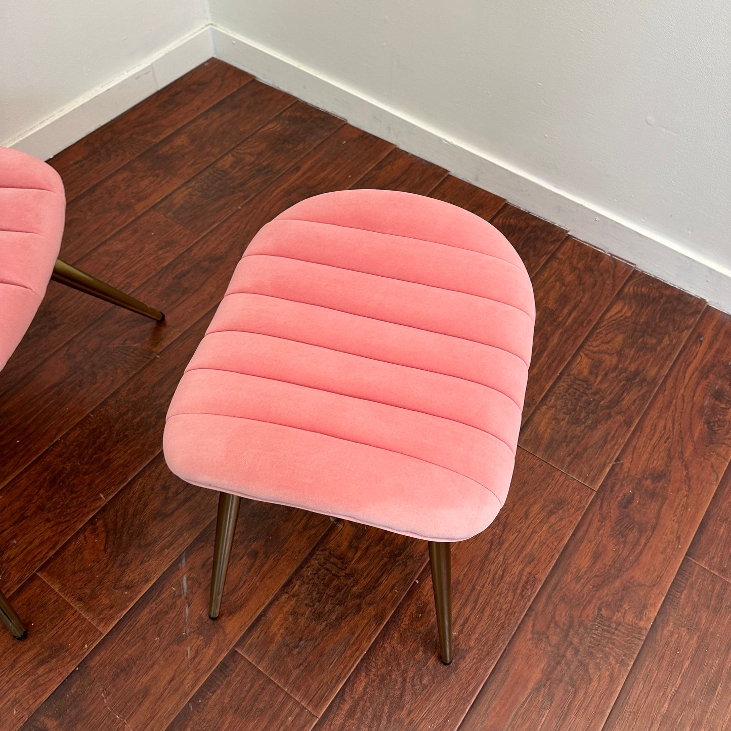 Marlene Velvet Accent Chair and Ottoman