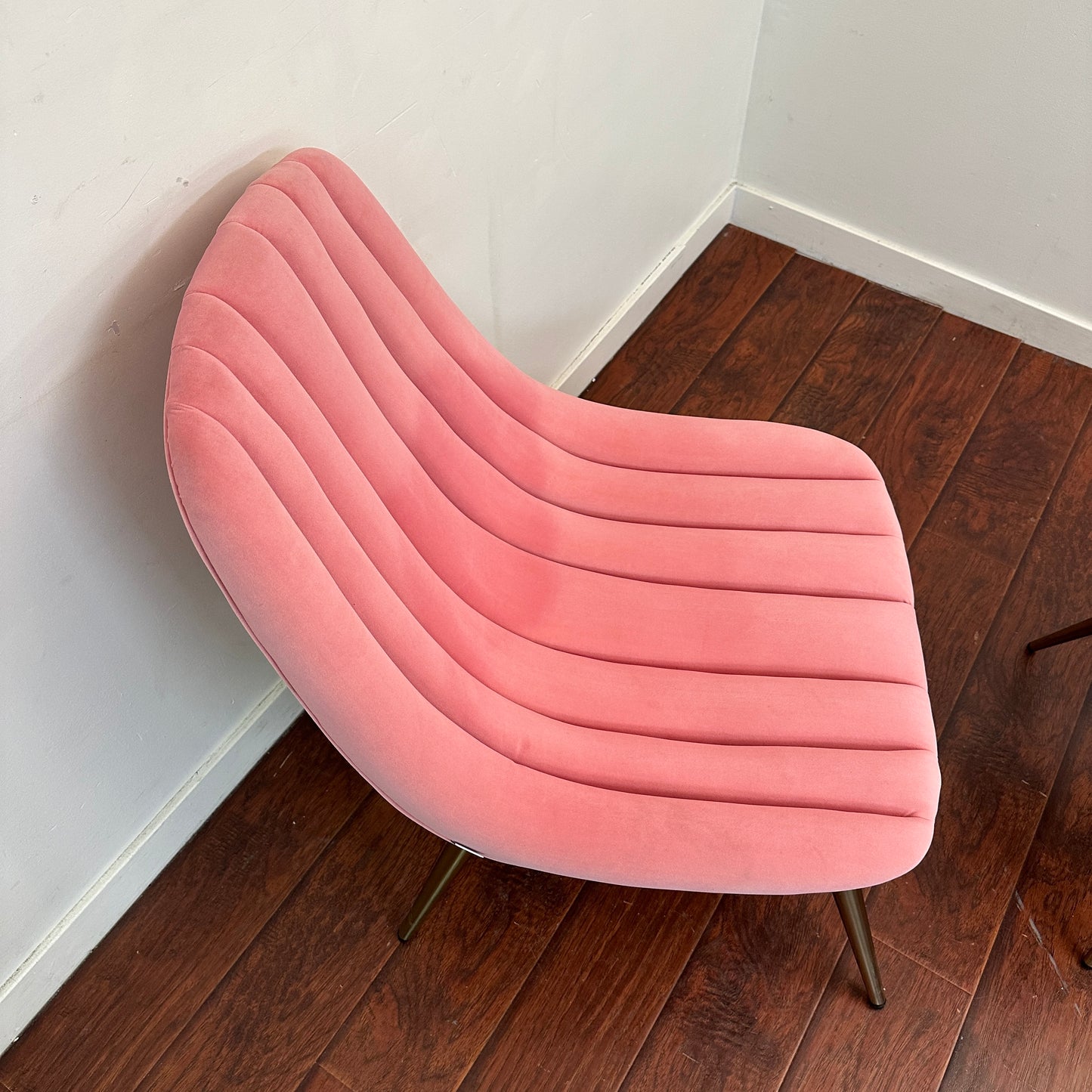 Marlene Velvet Accent Chair and Ottoman