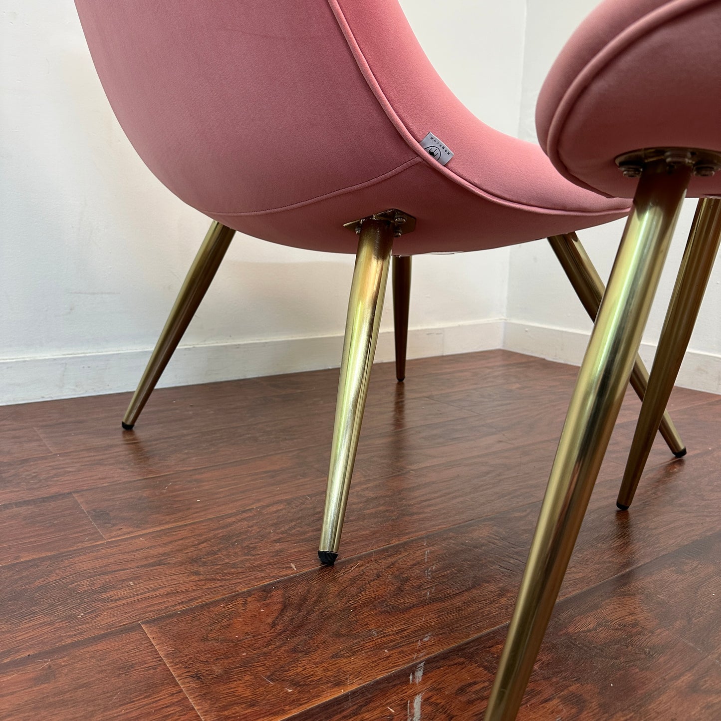 Marlene Velvet Accent Chair and Ottoman