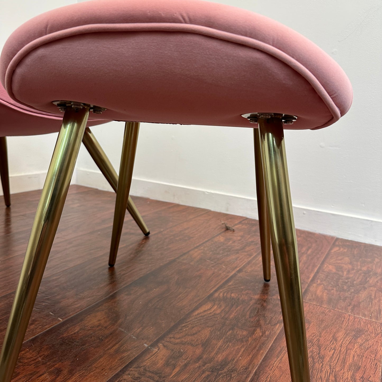Marlene Velvet Accent Chair and Ottoman