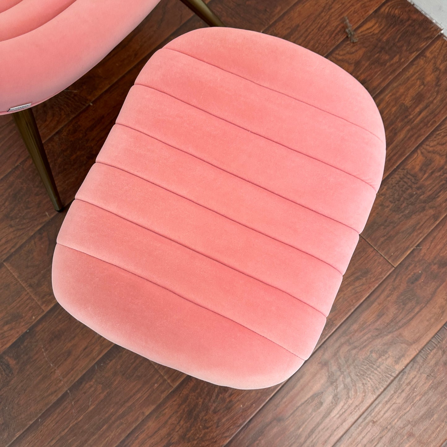 Marlene Velvet Accent Chair and Ottoman
