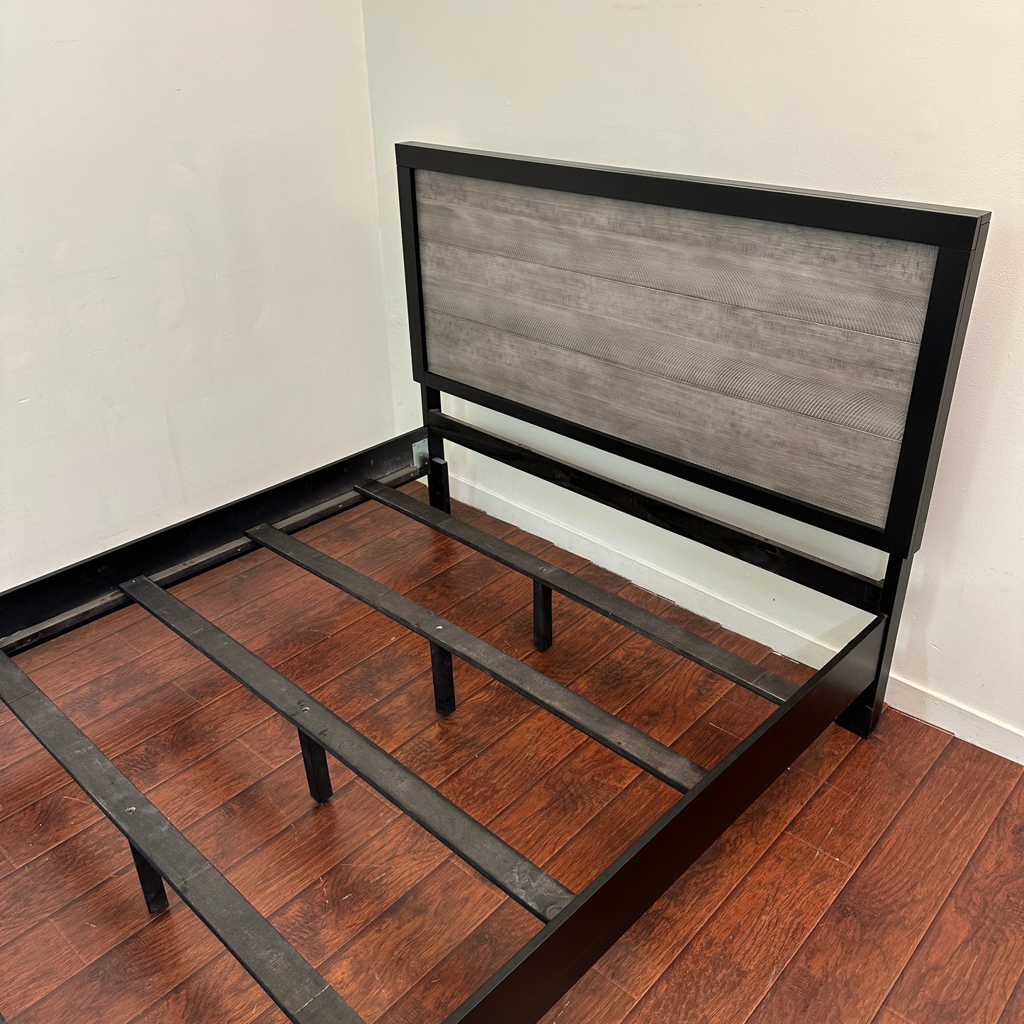 Black Panel Bed - Queen