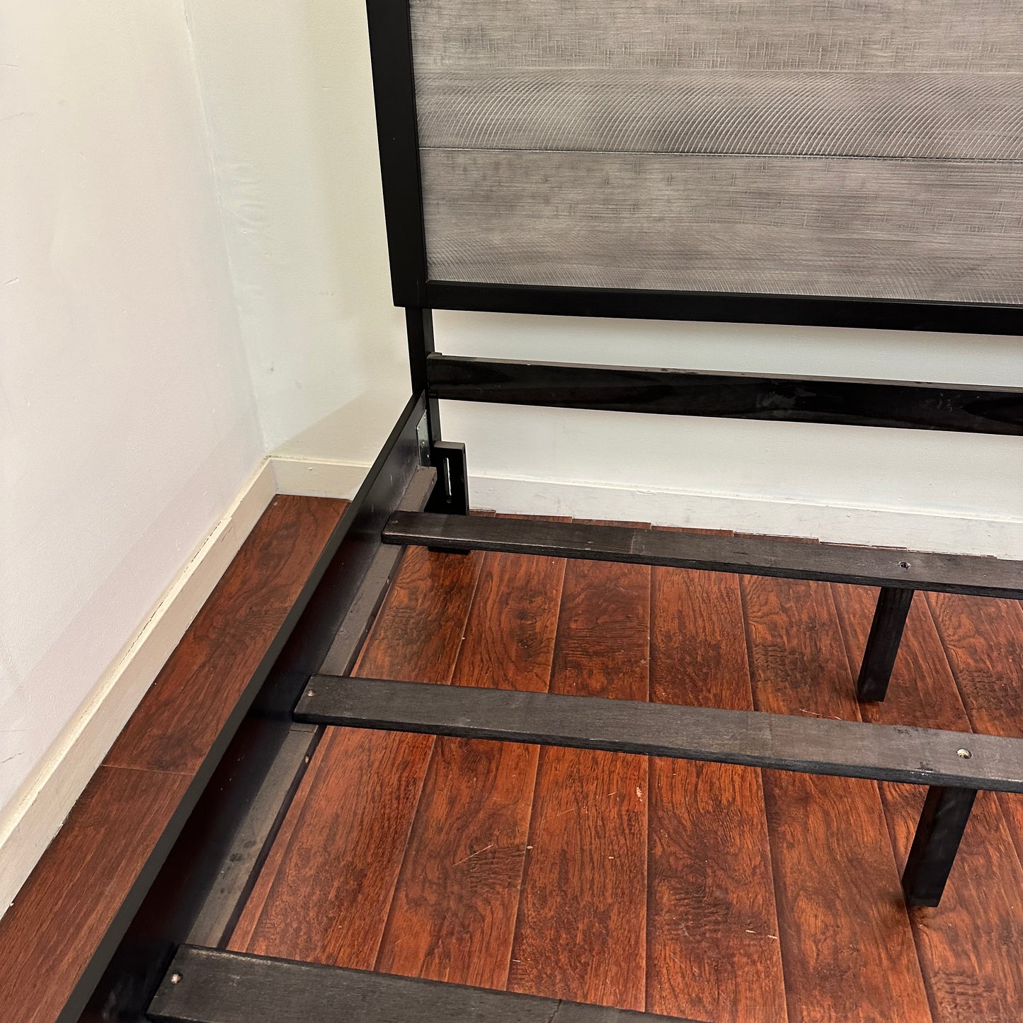 Black Panel Bed - Queen