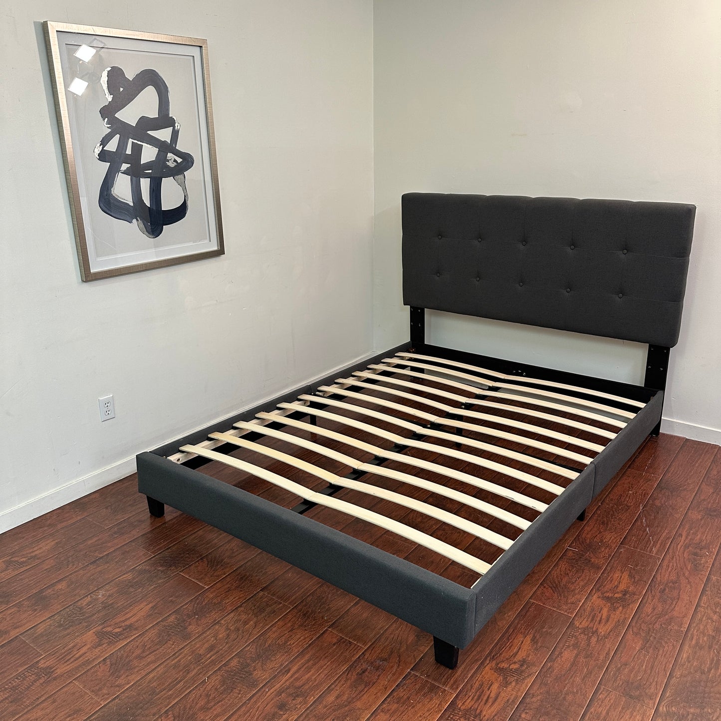 Cabo Queen Bed - Dark Grey