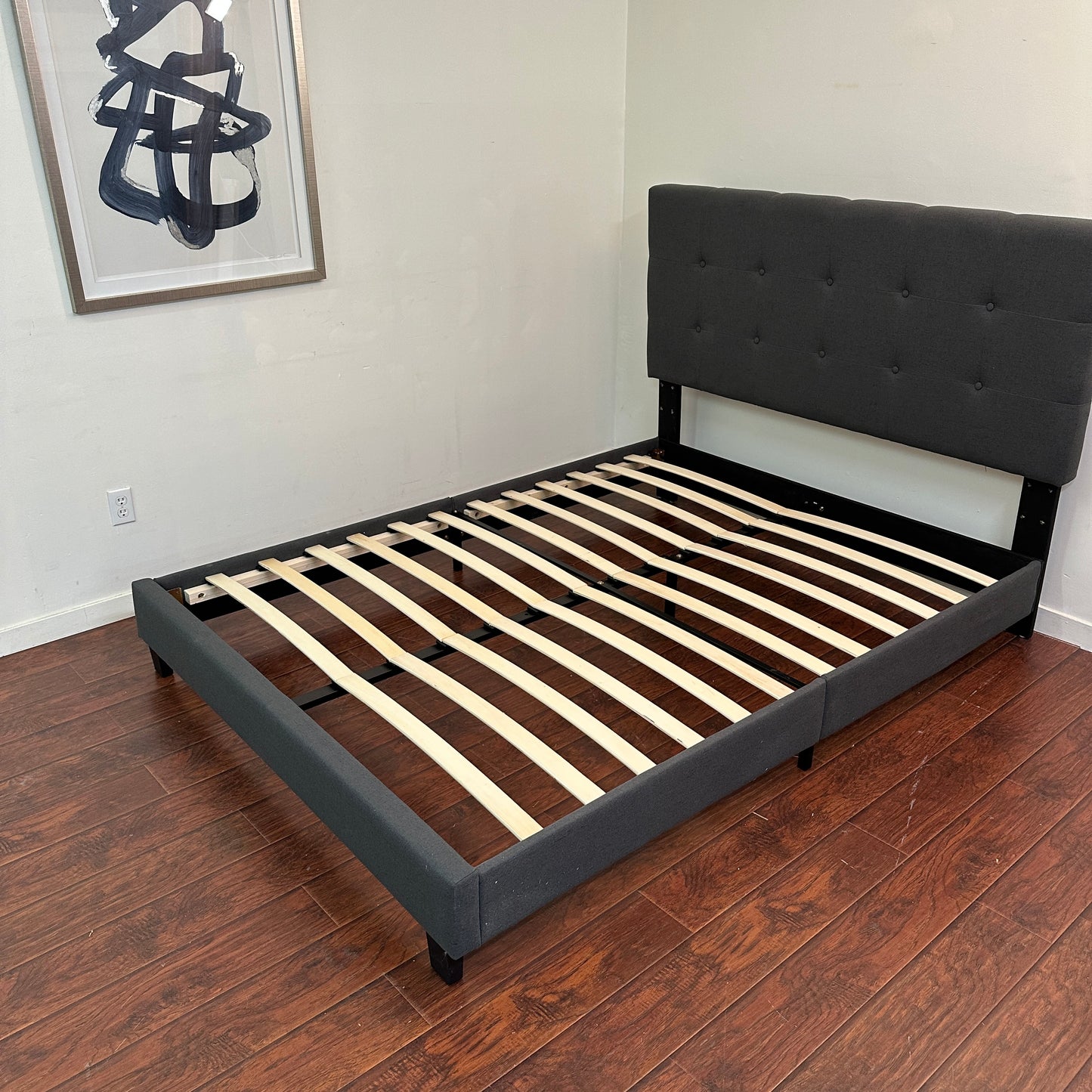 Cabo Queen Bed - Dark Grey