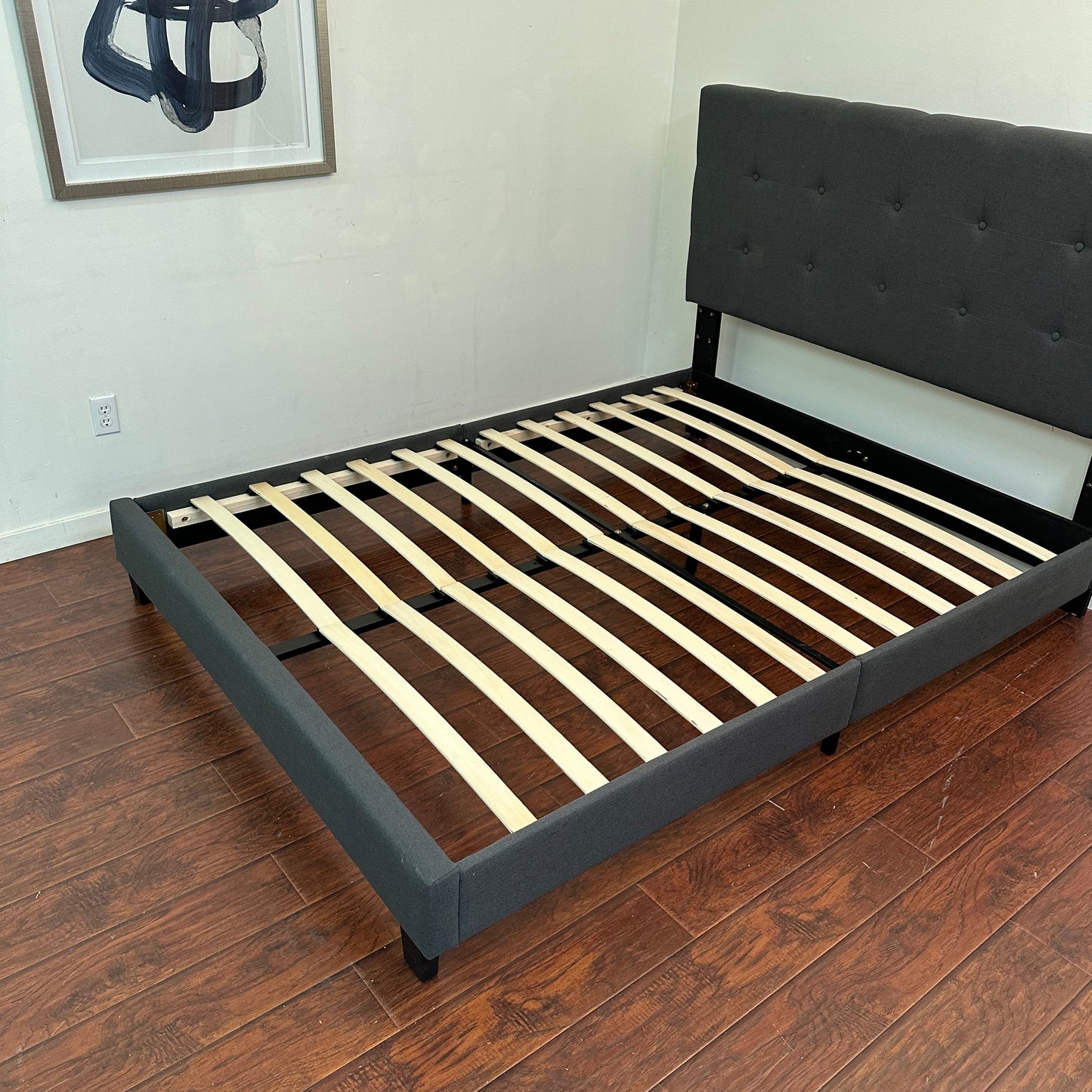 Cabo Queen Bed - Dark Grey