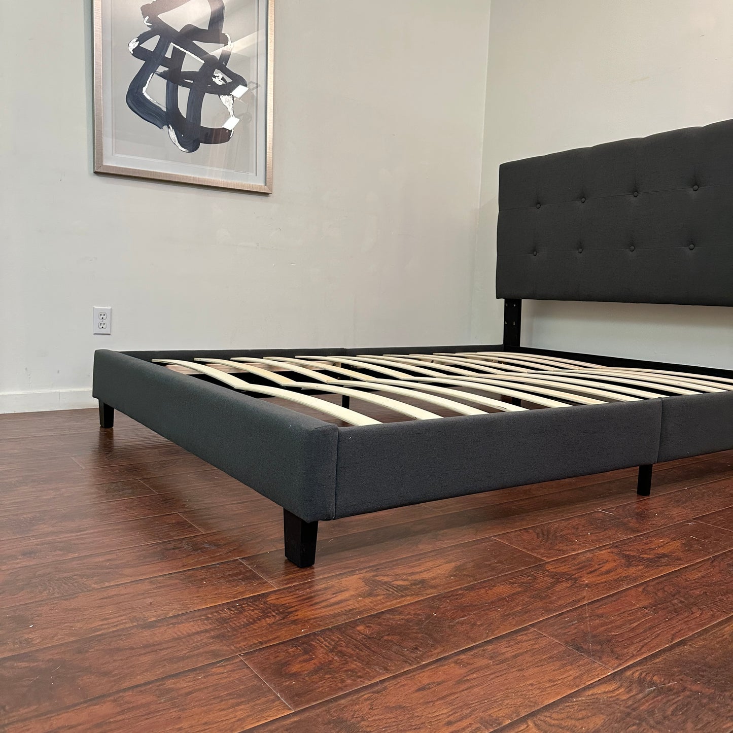 Cabo Queen Bed - Dark Grey