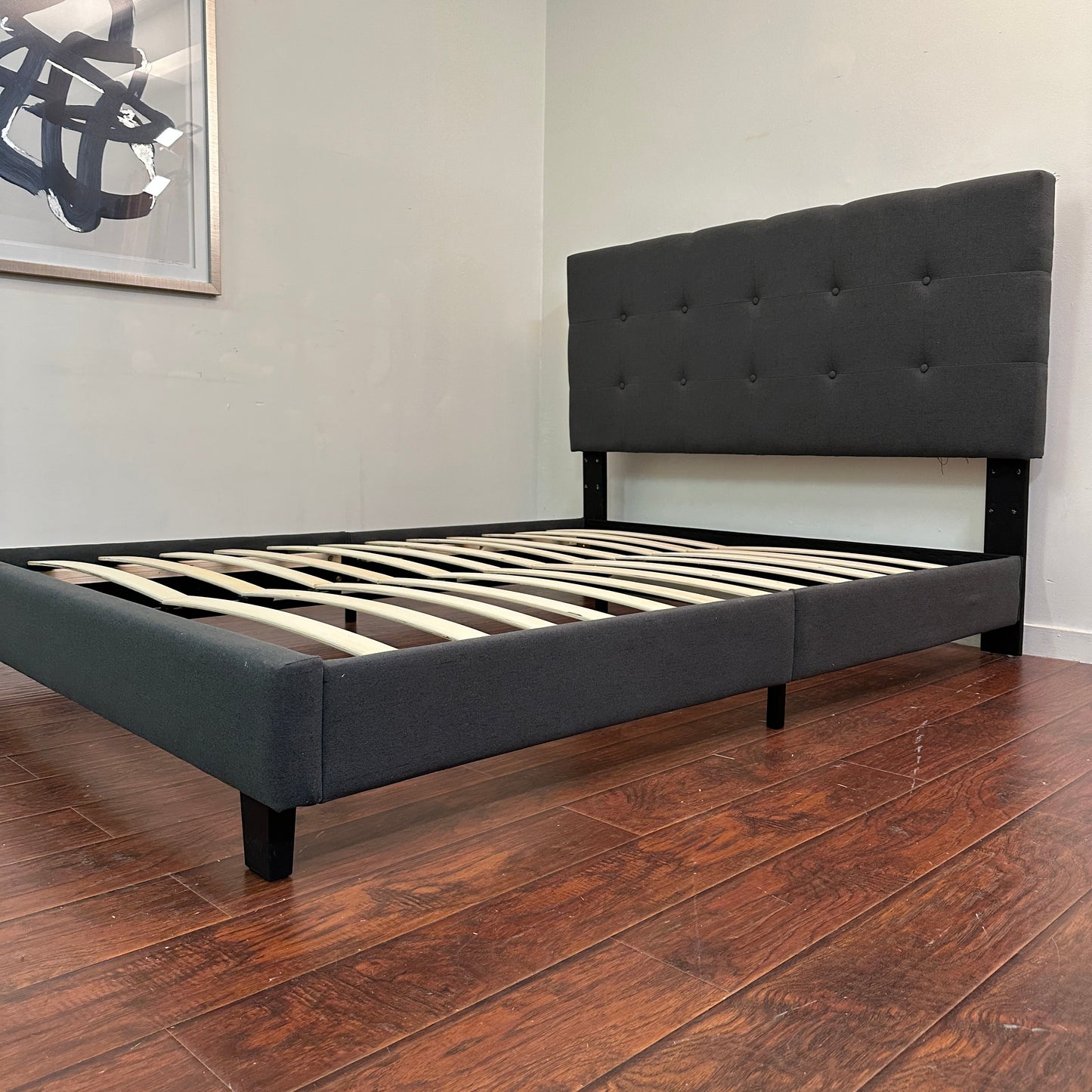 Cabo Queen Bed - Dark Grey