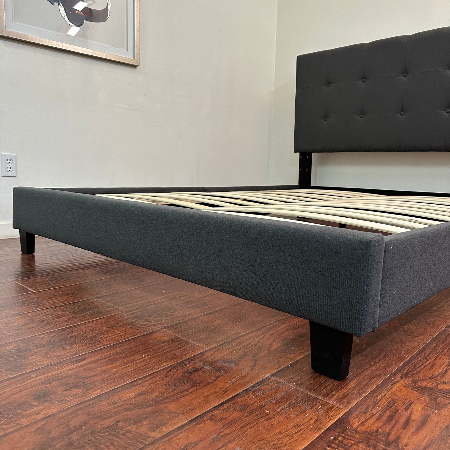 Cabo Queen Bed - Dark Grey