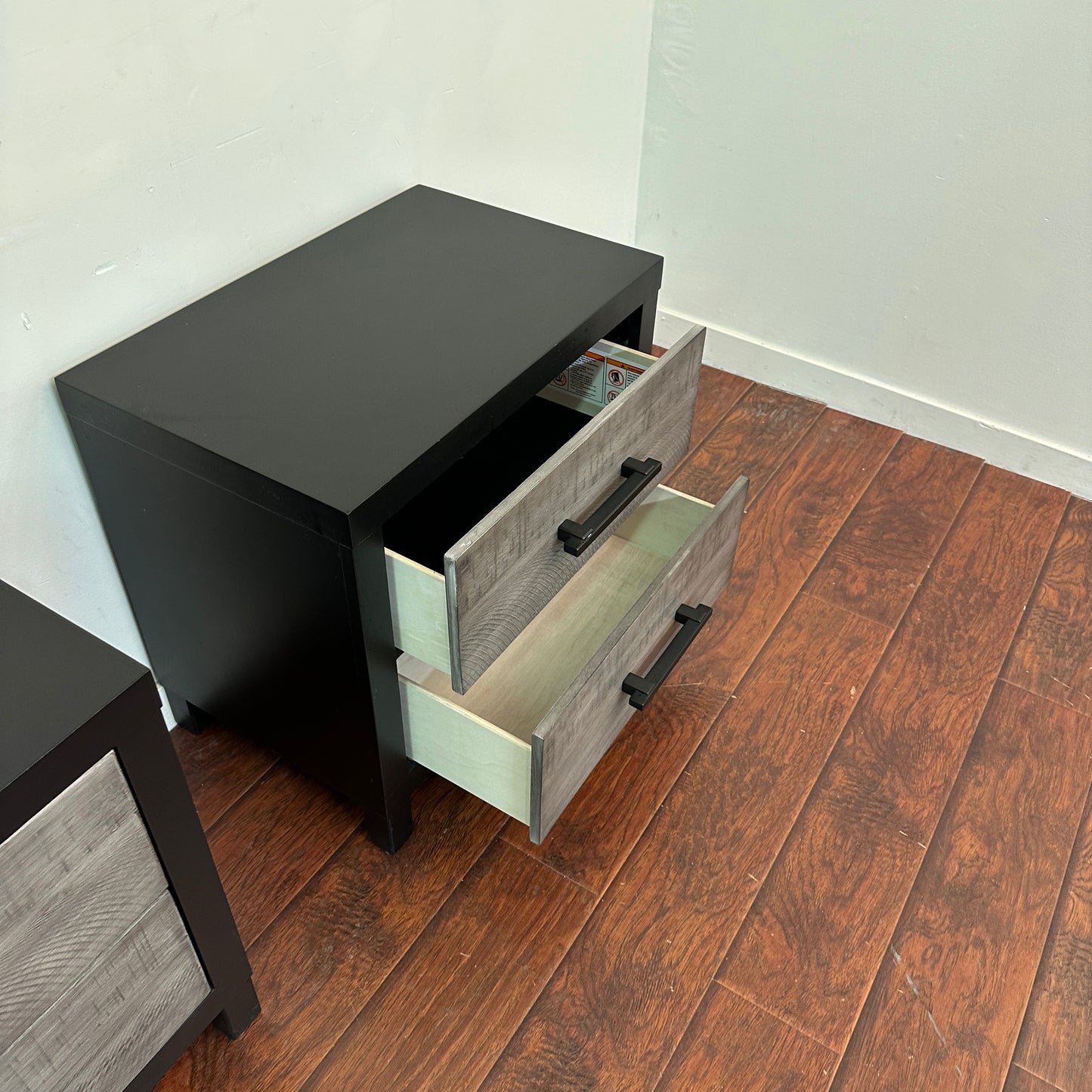 Fusion Black & Grey Nighstands (set of 2)