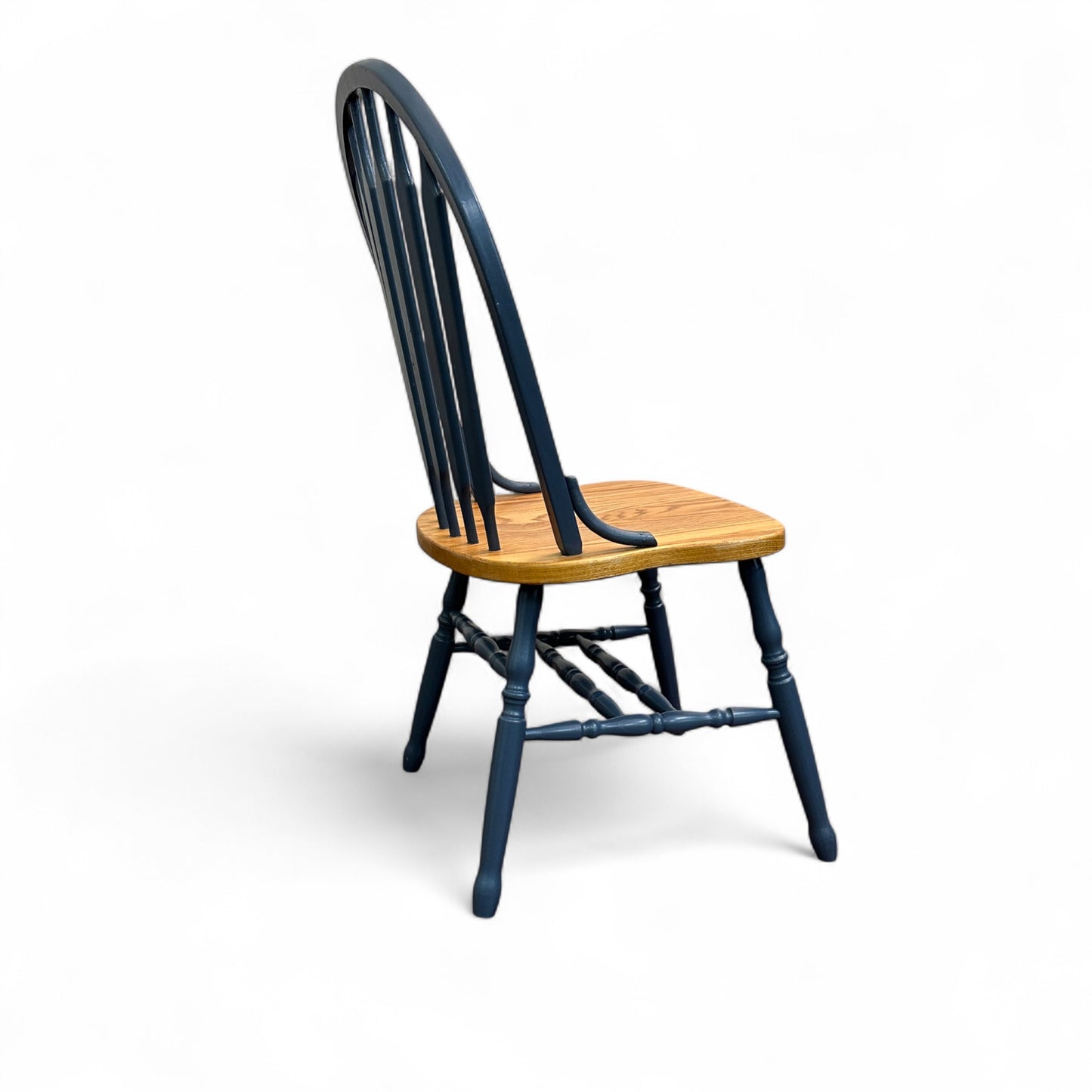 Oak & Blue Dining Chairs (set of 4)