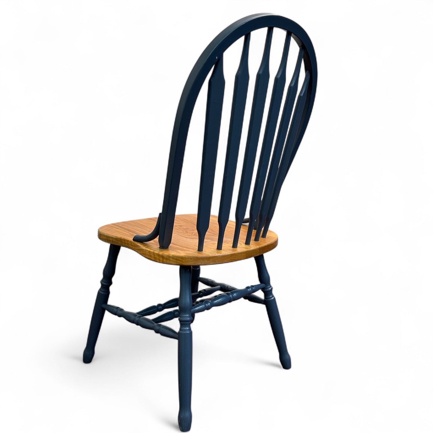 Oak & Blue Dining Chairs (set of 4)