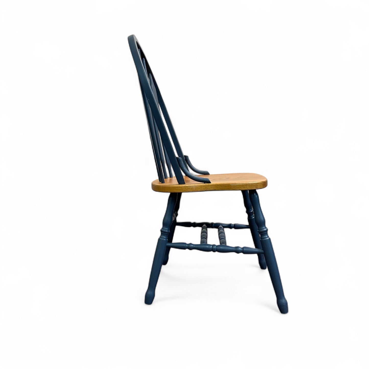 Oak & Blue Dining Chairs (set of 4)