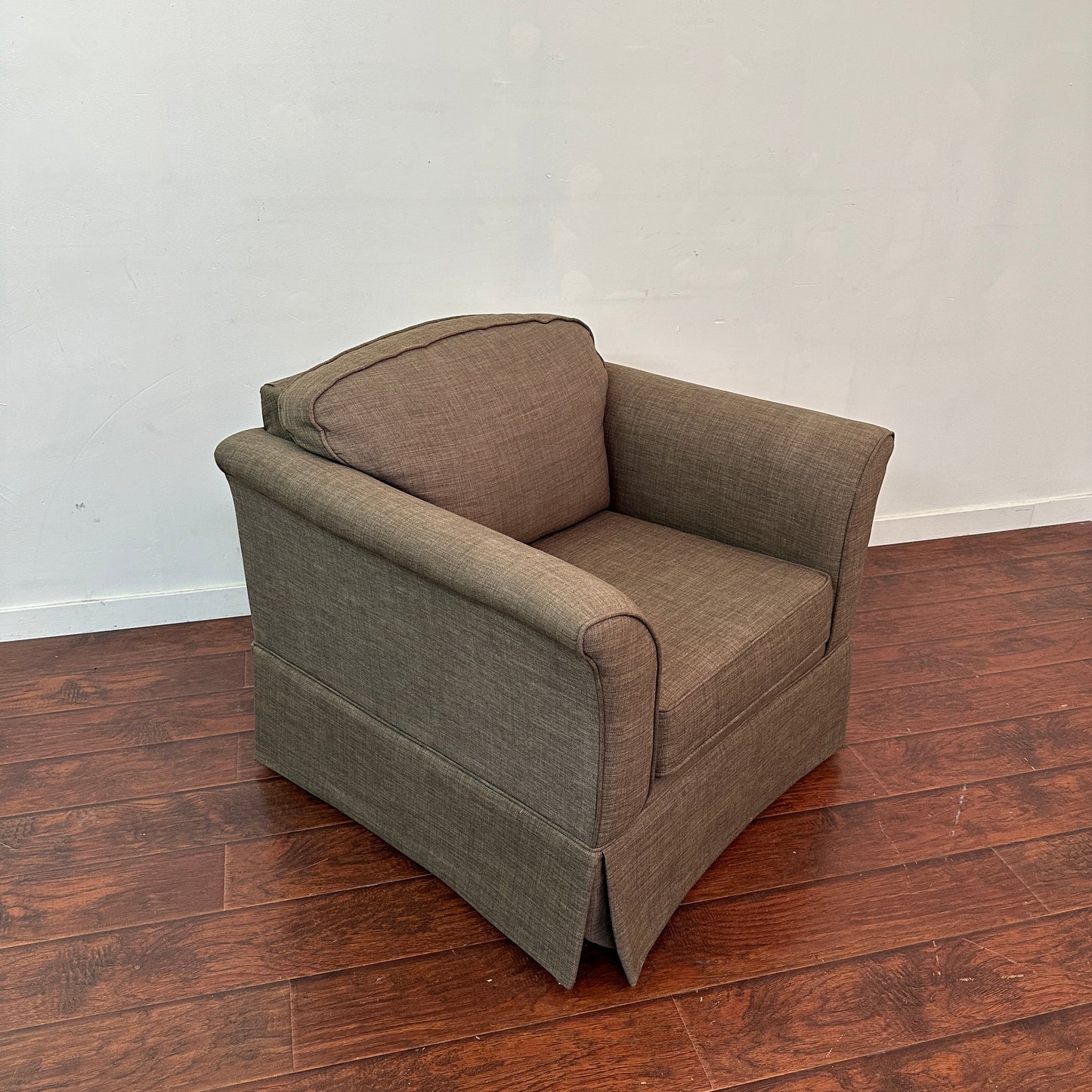 Brown Fabric Accent Chair
