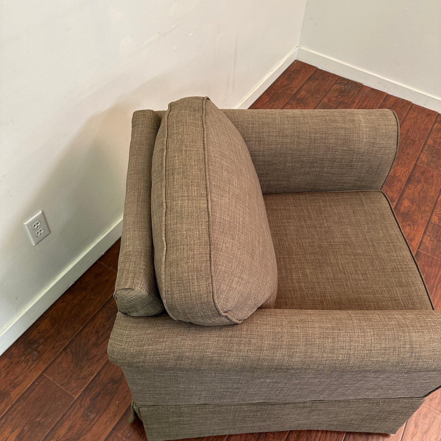 Brown Fabric Accent Chair