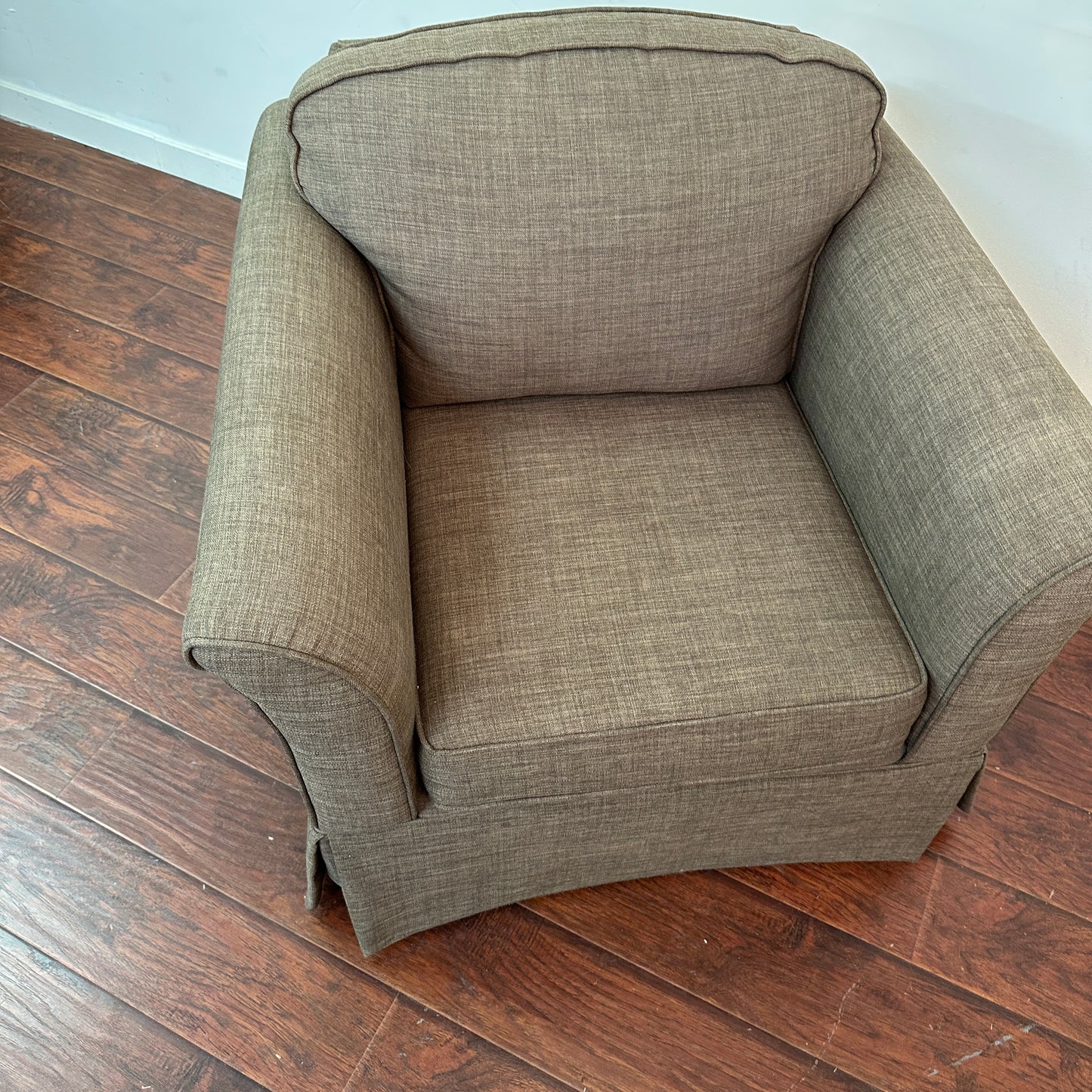 Brown Fabric Accent Chair