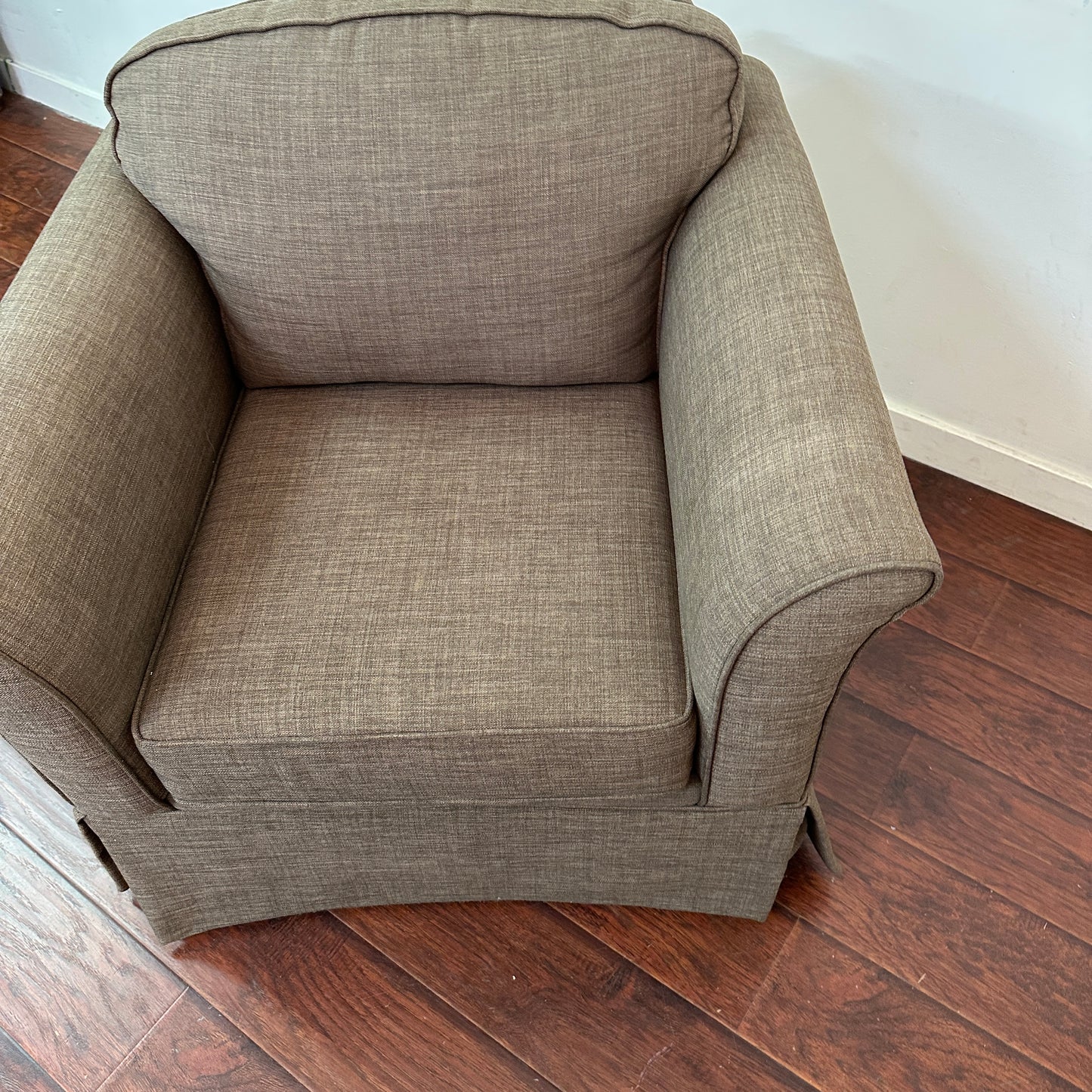 Brown Fabric Accent Chair