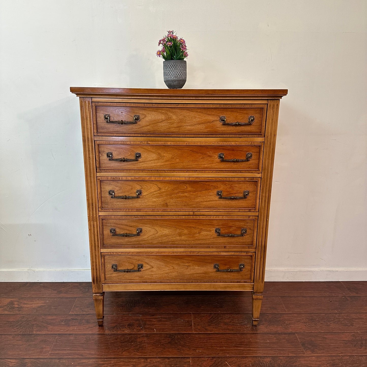 Dixie Mid-Century Modern Cherry Dresser (1960s)