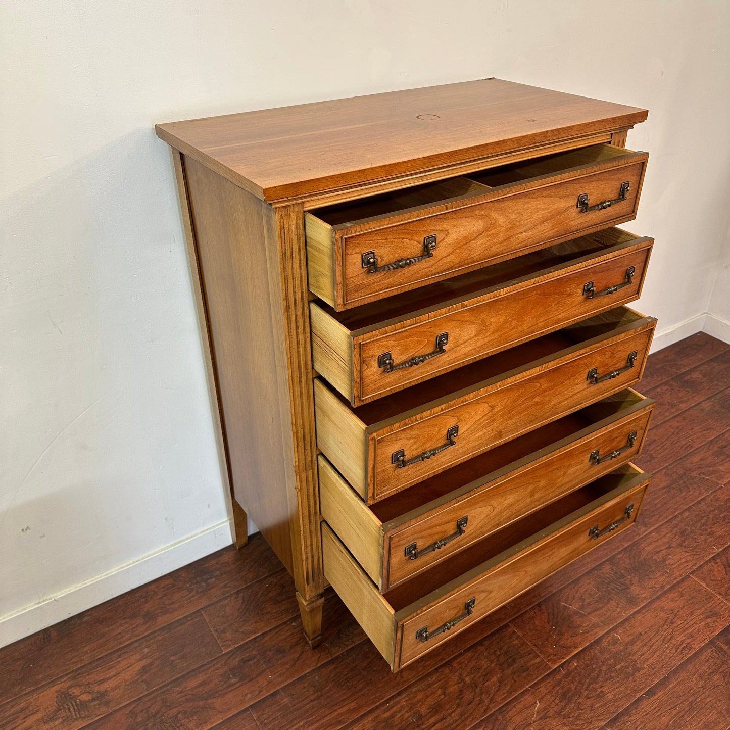 Dixie Mid-Century Modern Cherry Dresser (1960s)