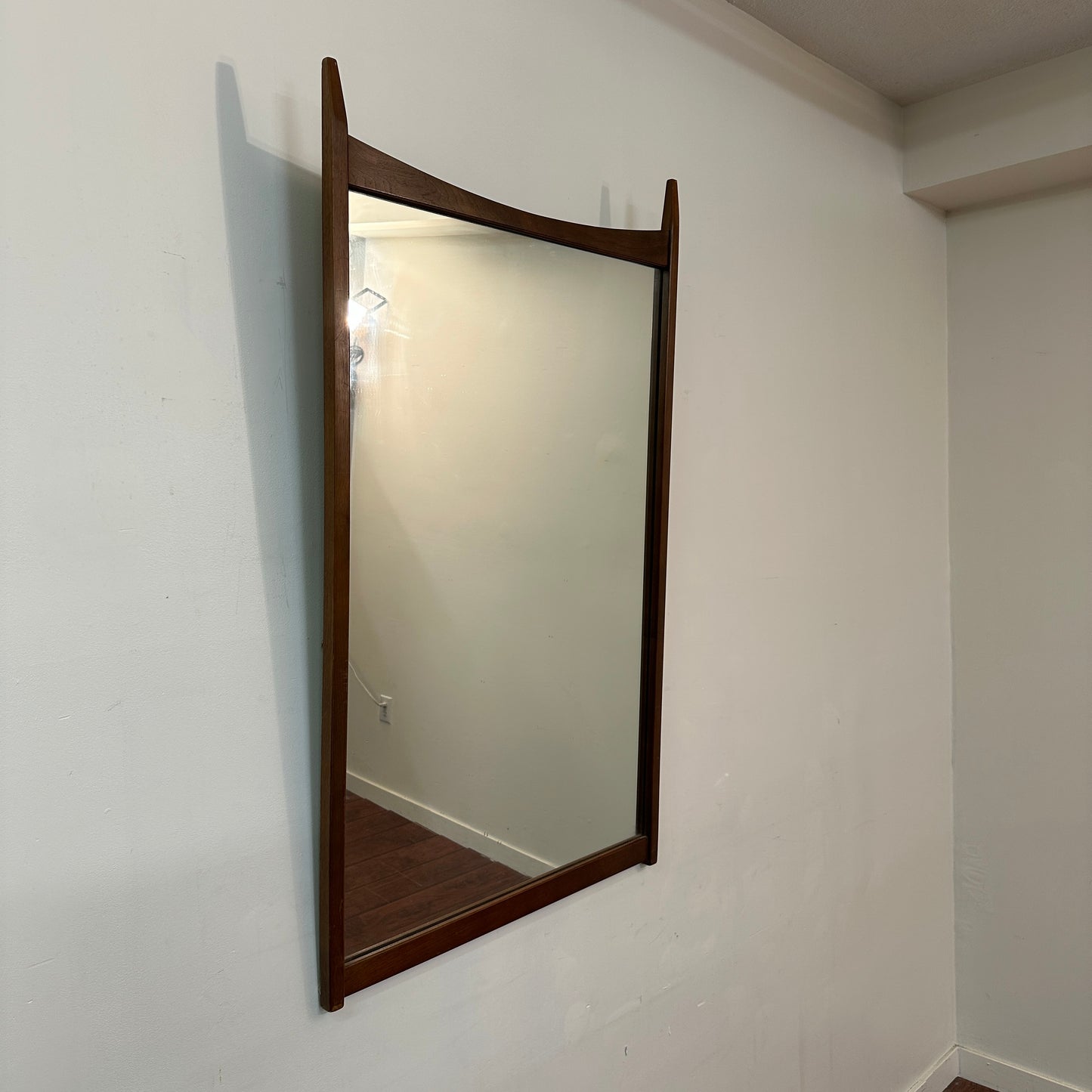 Mid-Century Modern Walnut Wall Mirror