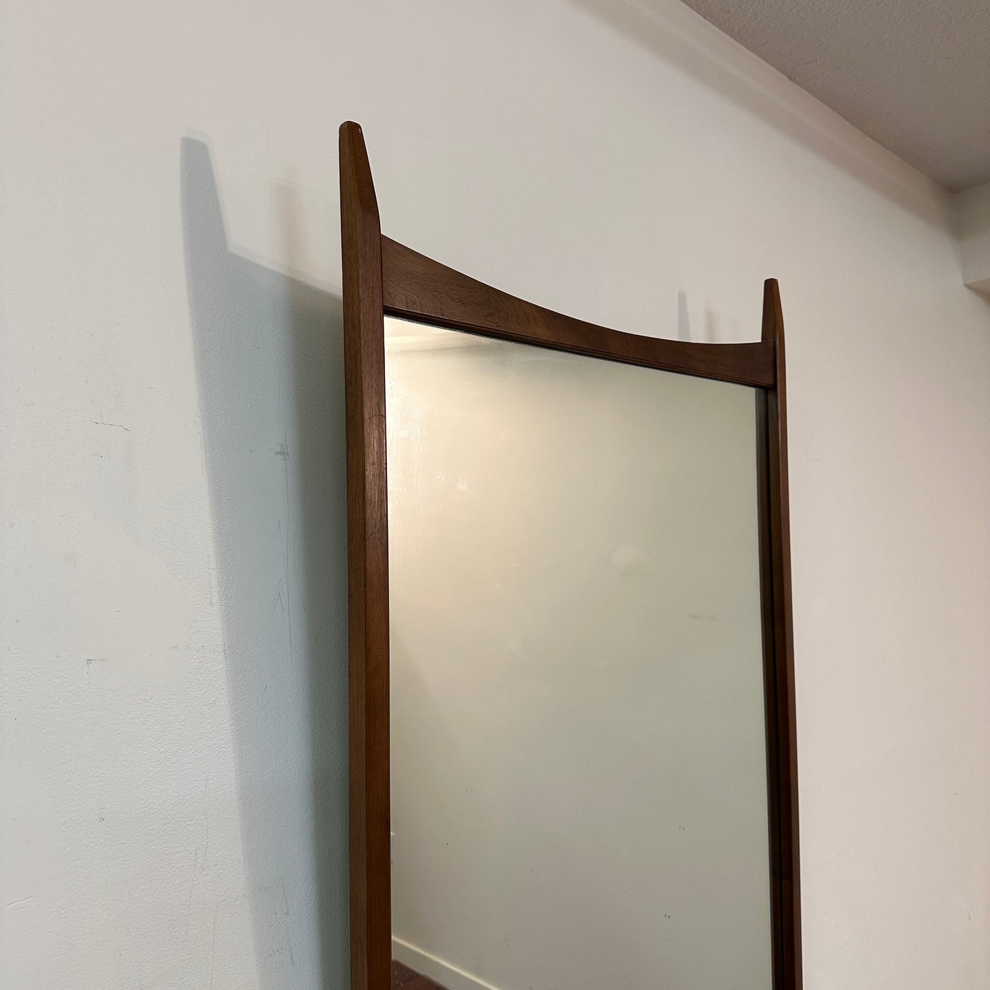Mid-Century Modern Walnut Wall Mirror