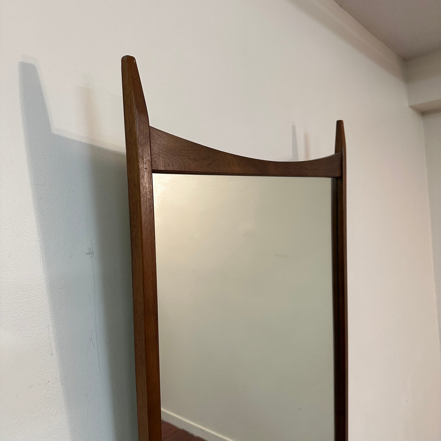 Mid-Century Modern Walnut Wall Mirror