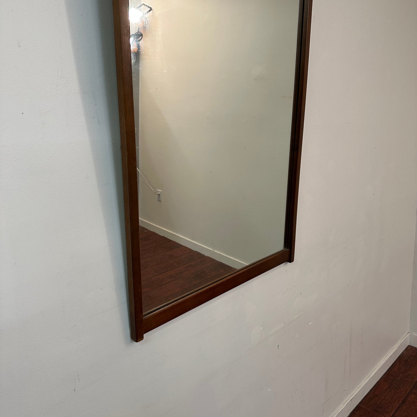 Mid-Century Modern Walnut Wall Mirror