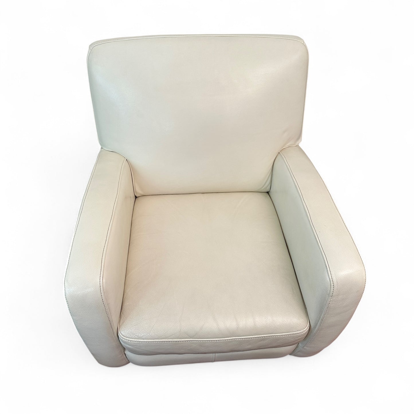 Cream White Leather Accent Chairs (set of 2)