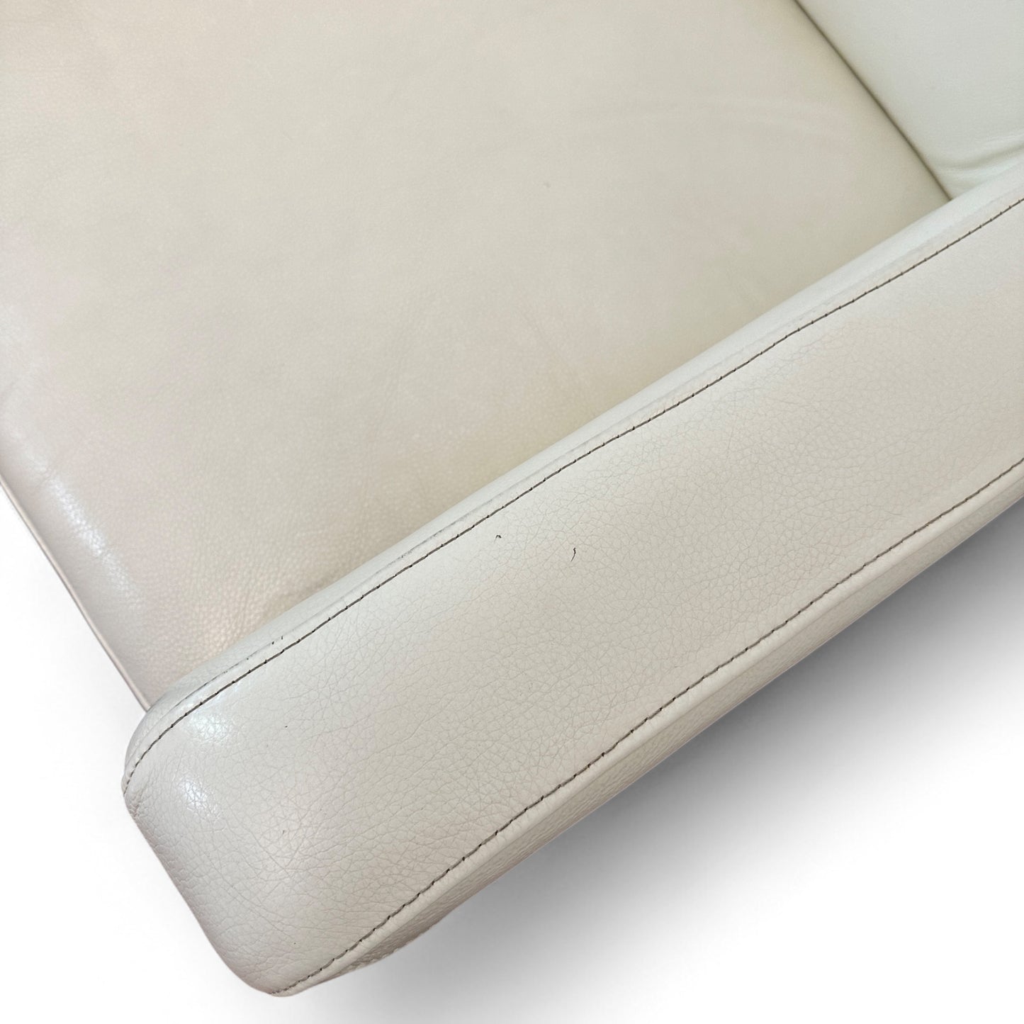 Cream White Leather Accent Chairs (set of 2)