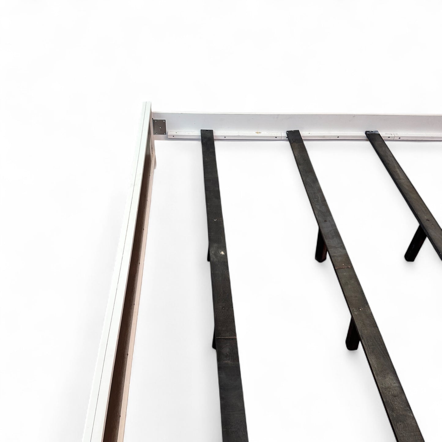 Fusion King White & Brown Panel Bed