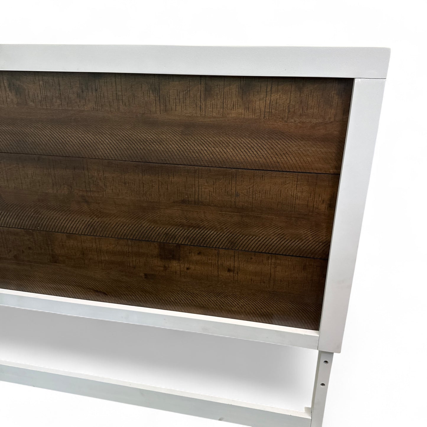 Fusion King White & Brown Panel Bed