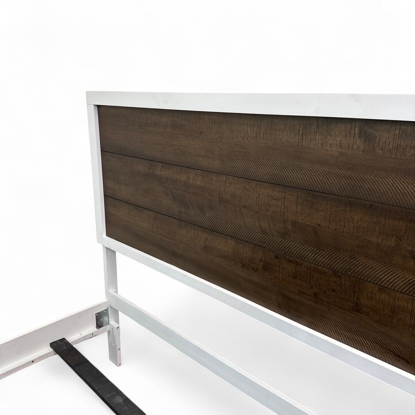 Fusion King White & Brown Panel Bed