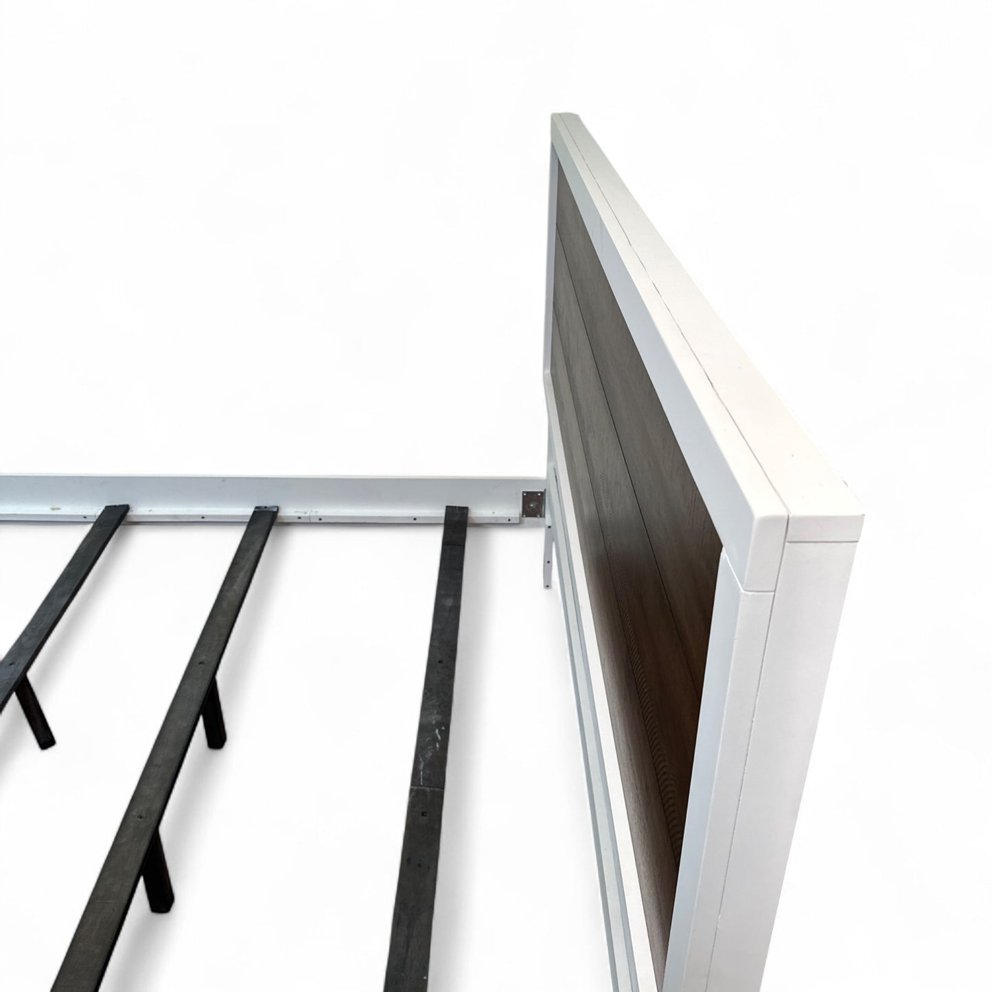 Fusion King White & Brown Panel Bed