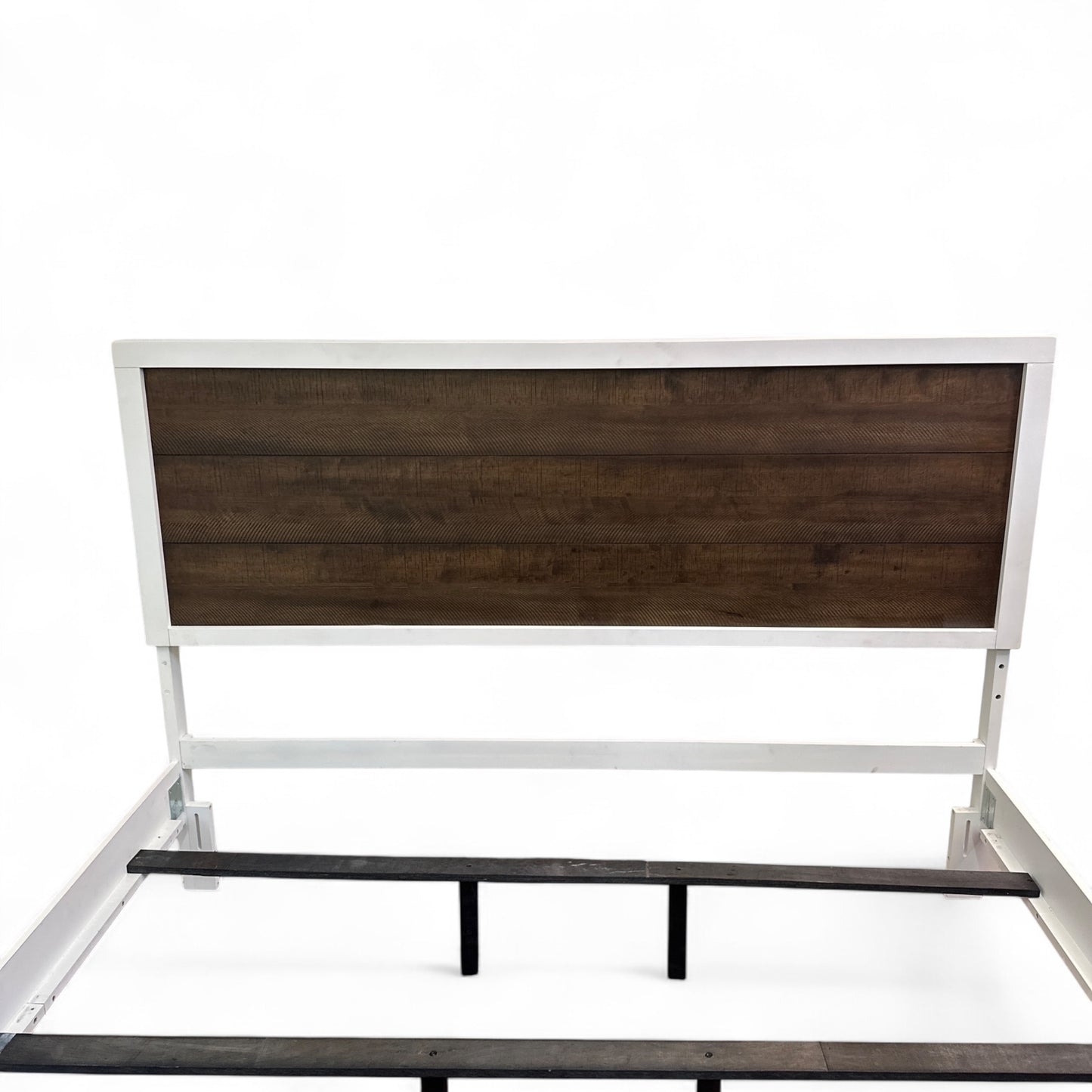 Fusion King White & Brown Panel Bed