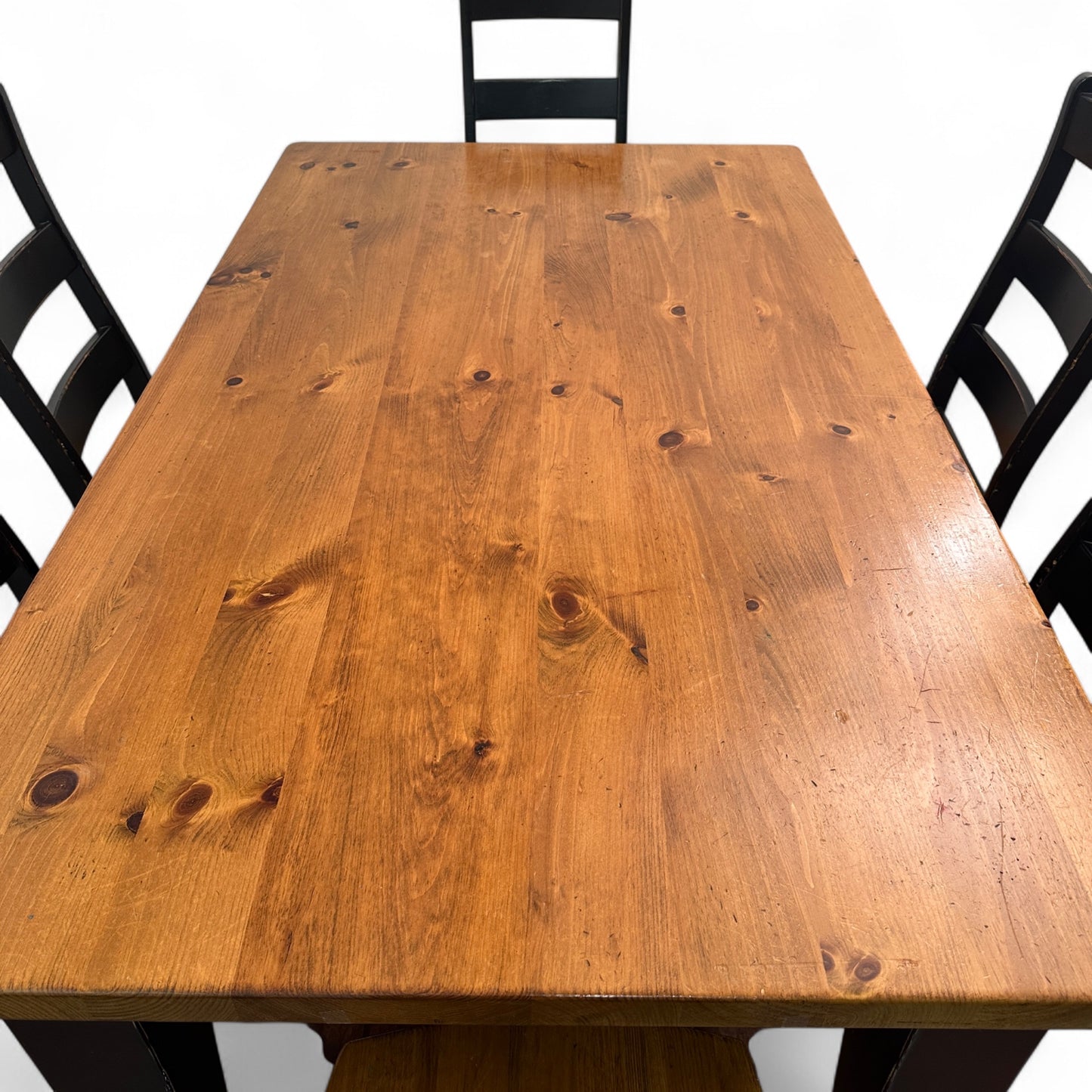 Farmhouse Pine Wood Dining Set