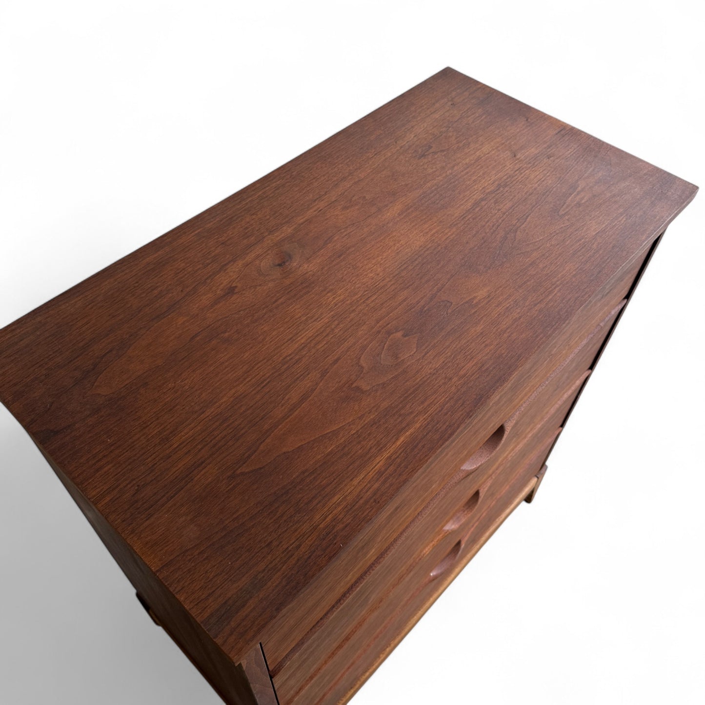 Walnut Mid-Century 4 Drawers Highboy Dresser