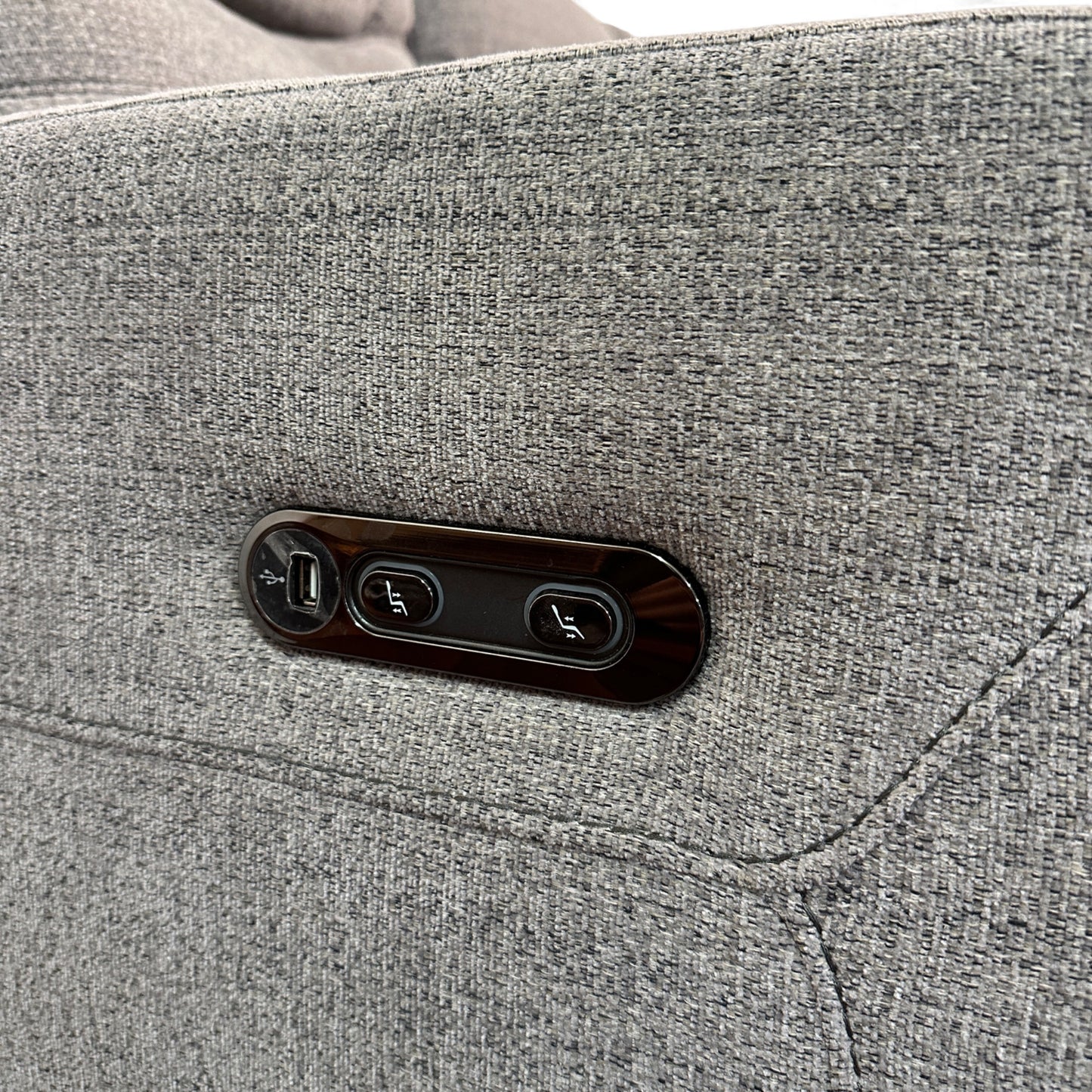 Grey Fabric Reclining Sofa by Violino