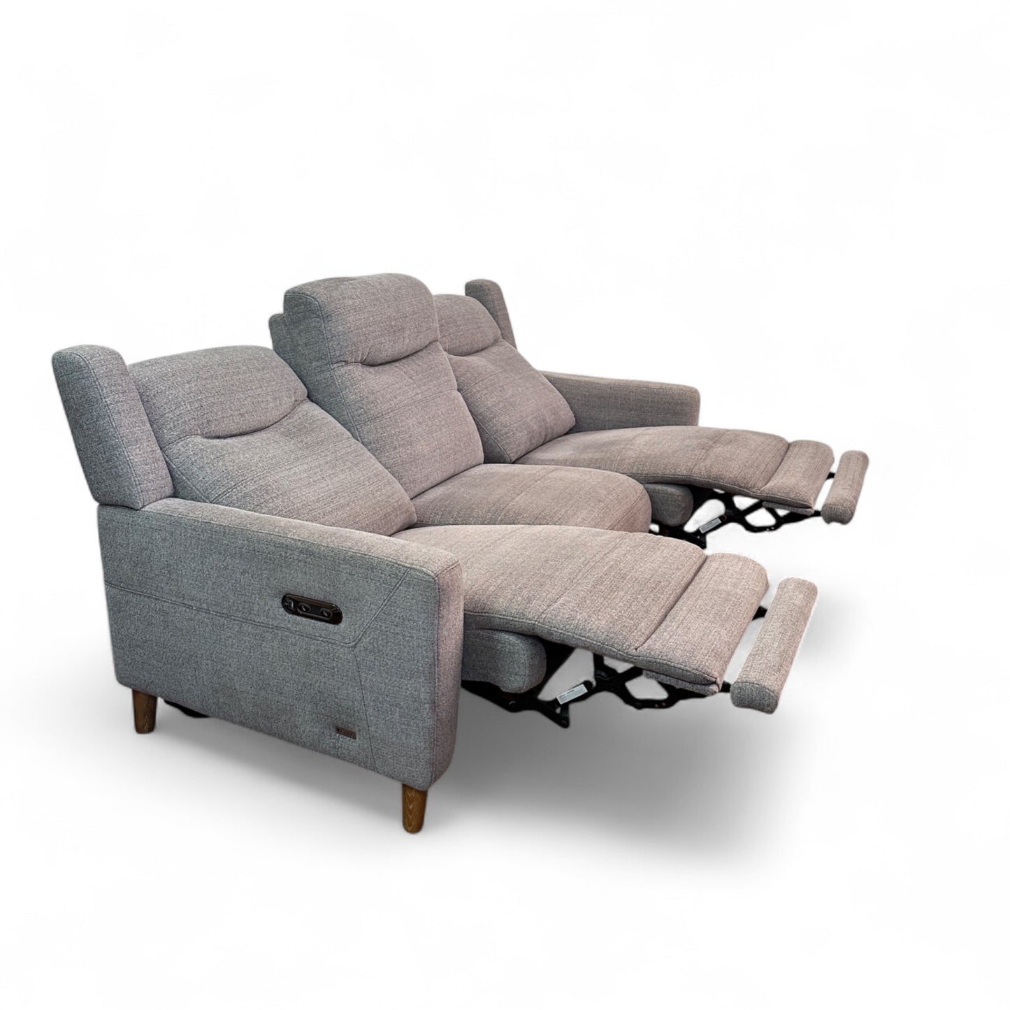 Grey Fabric Reclining Sofa by Violino