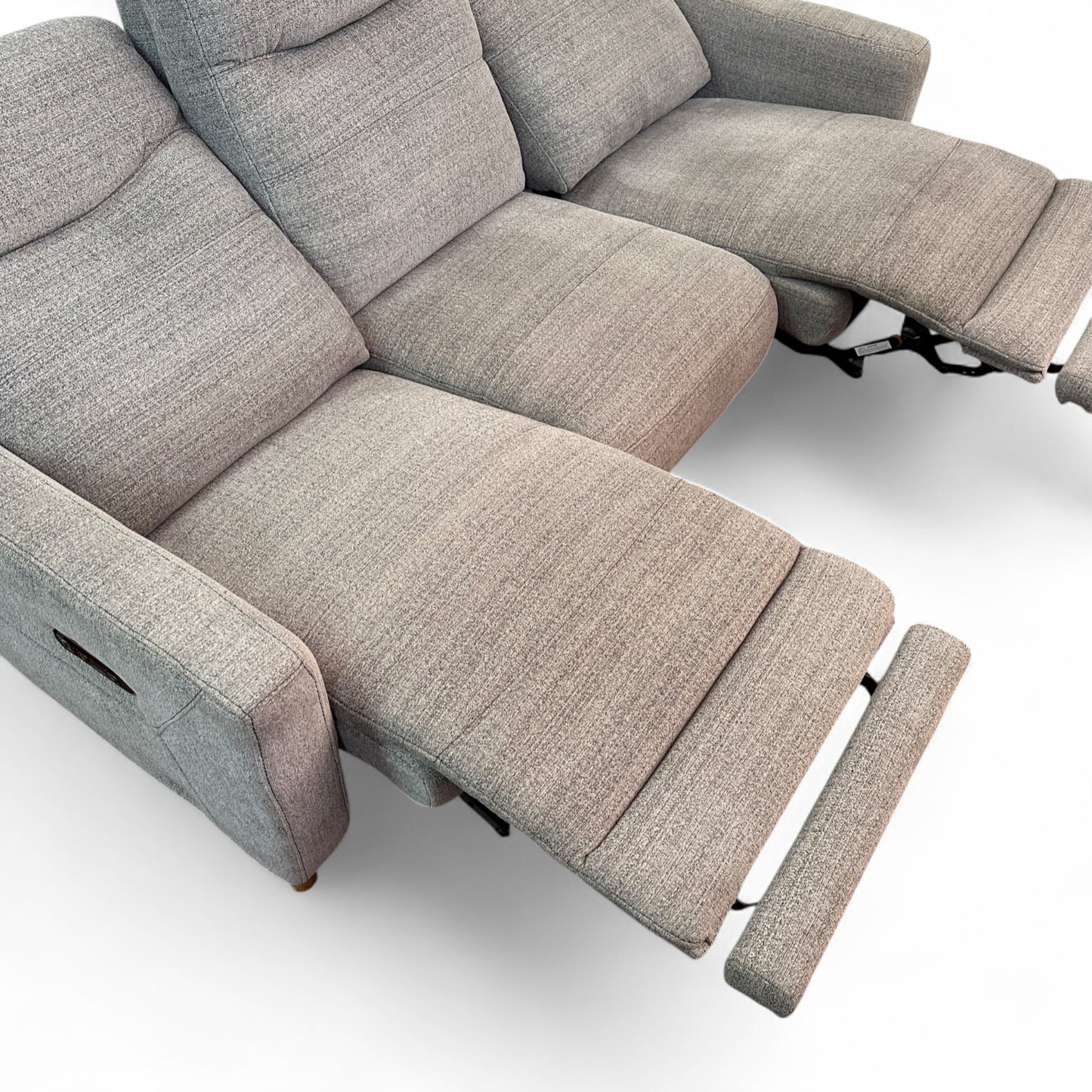 Grey Fabric Reclining Sofa by Violino