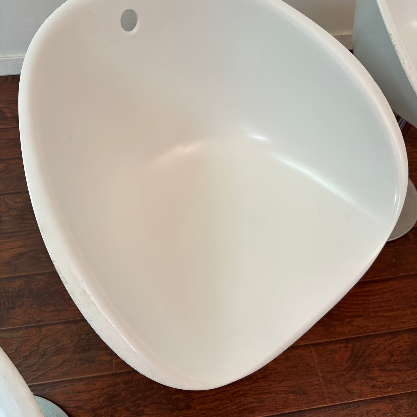 Italian Mid-Century Pedrali White Swivel Chair (x3)