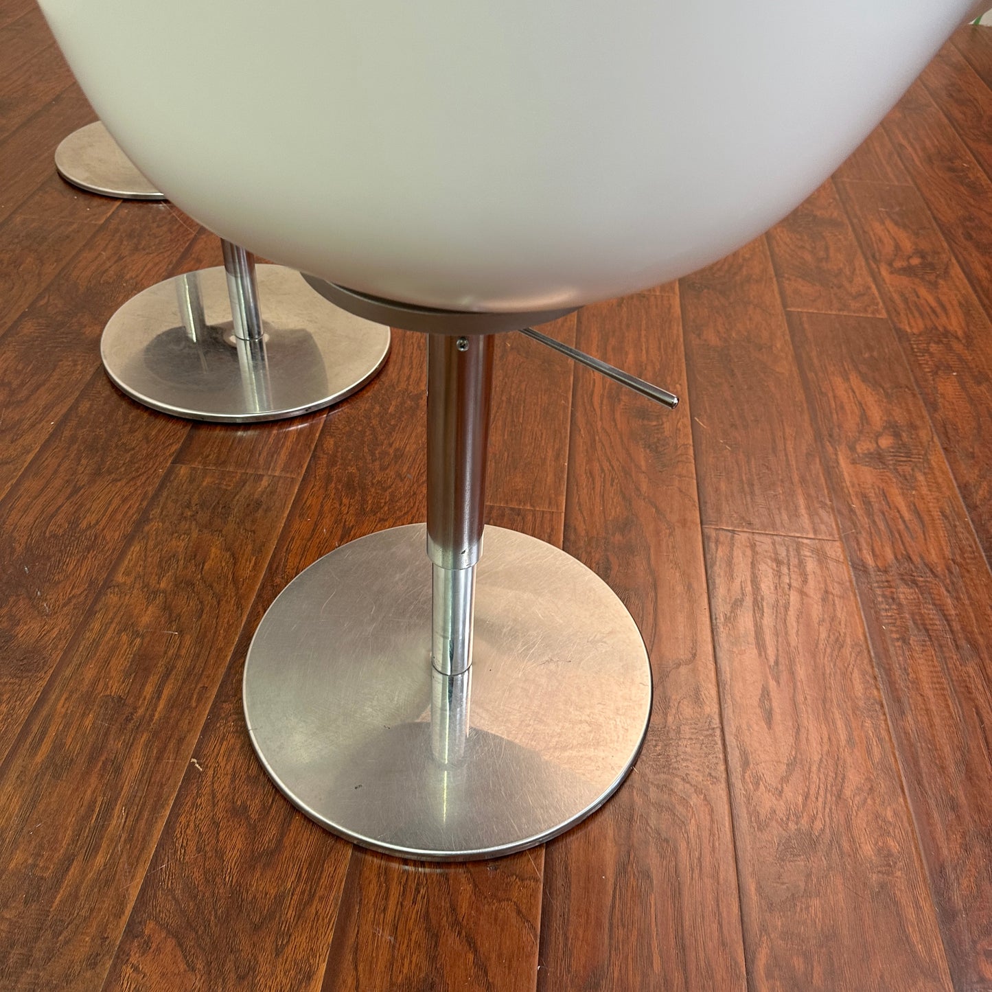 Italian Mid-Century Pedrali White Swivel Chair (x3)